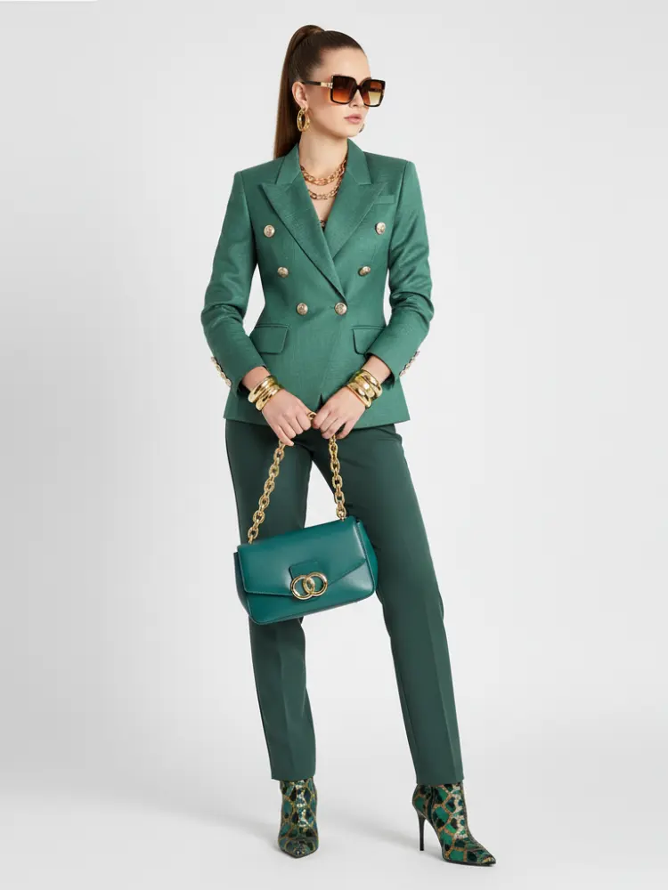UPPER WEST SIDE Emerald Double-Breasted Blazer BYMANYC ® New York by BYMANYC ® New York