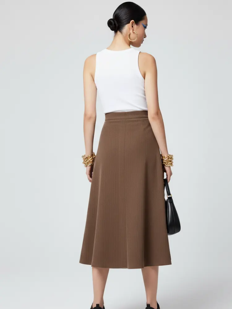 UPTOWN CHIC Corduroy Midi Skirt ECO FASHION BYMANYC ® New York by BYMANYC ® New York