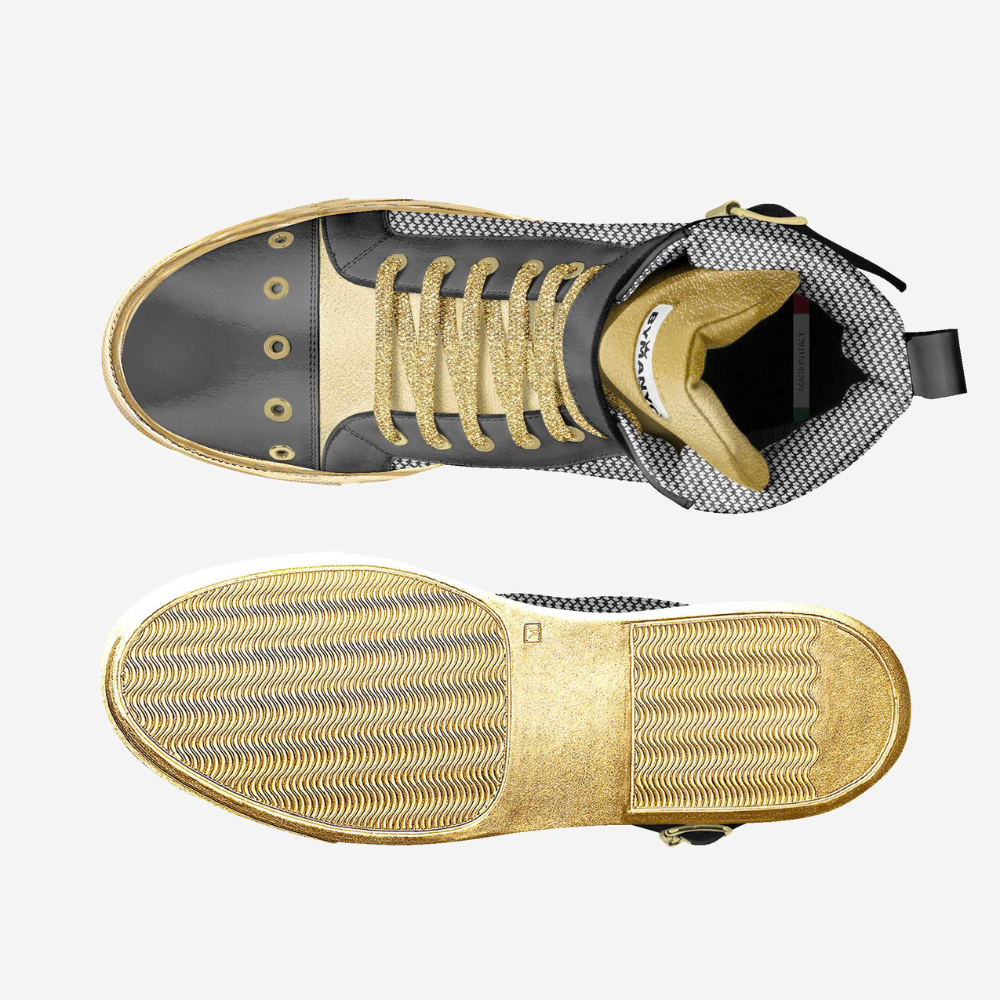 Unisex Limited Edition WALL STREET GOLD High-Tops BYMANYC ® New York-3