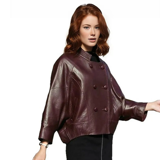 Kitana Poncho Leather Jacket by Inland Leather Co.