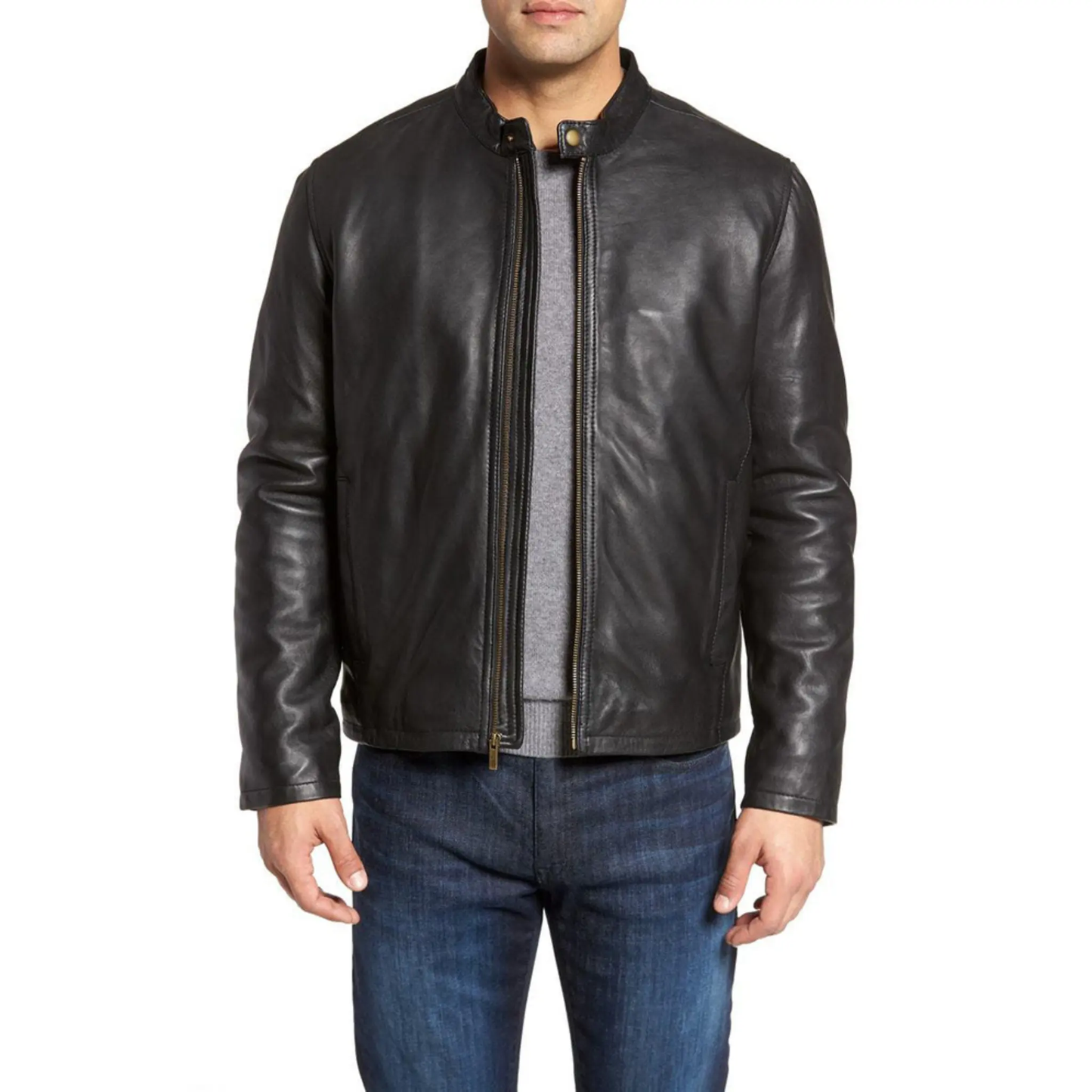 Killian Mens Sheep Leather Jacket Big and Tall - Clearance by Inland Leather Co.