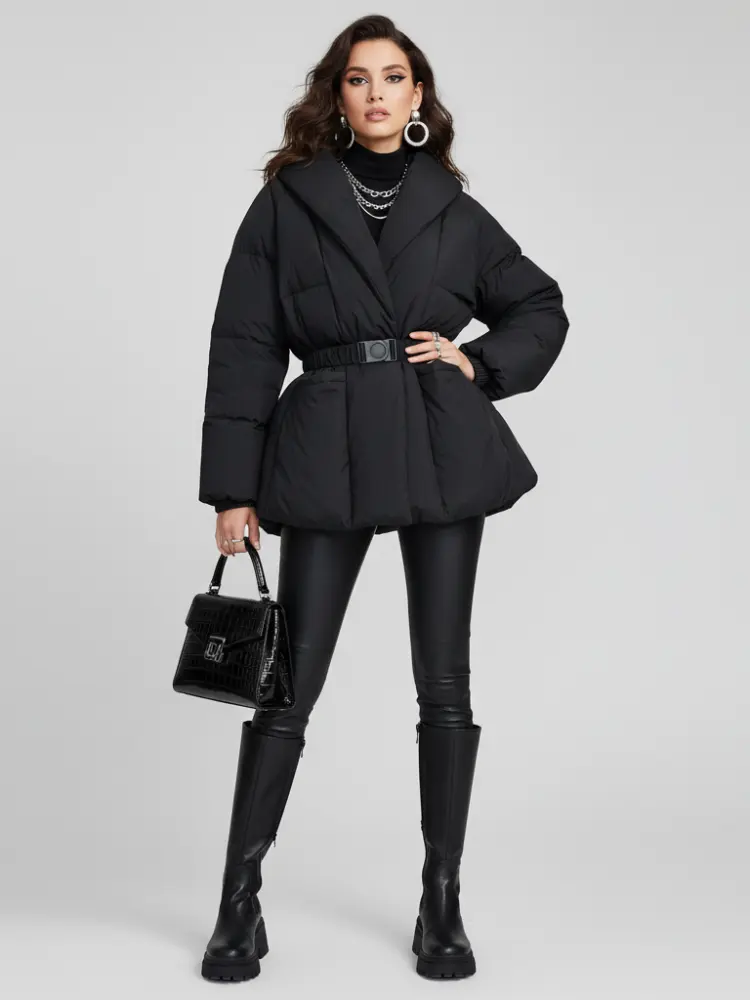 V-neck Puffer Jacket, Chinatown | Women - BYMANYC ® New York by BYMANYC ® New York