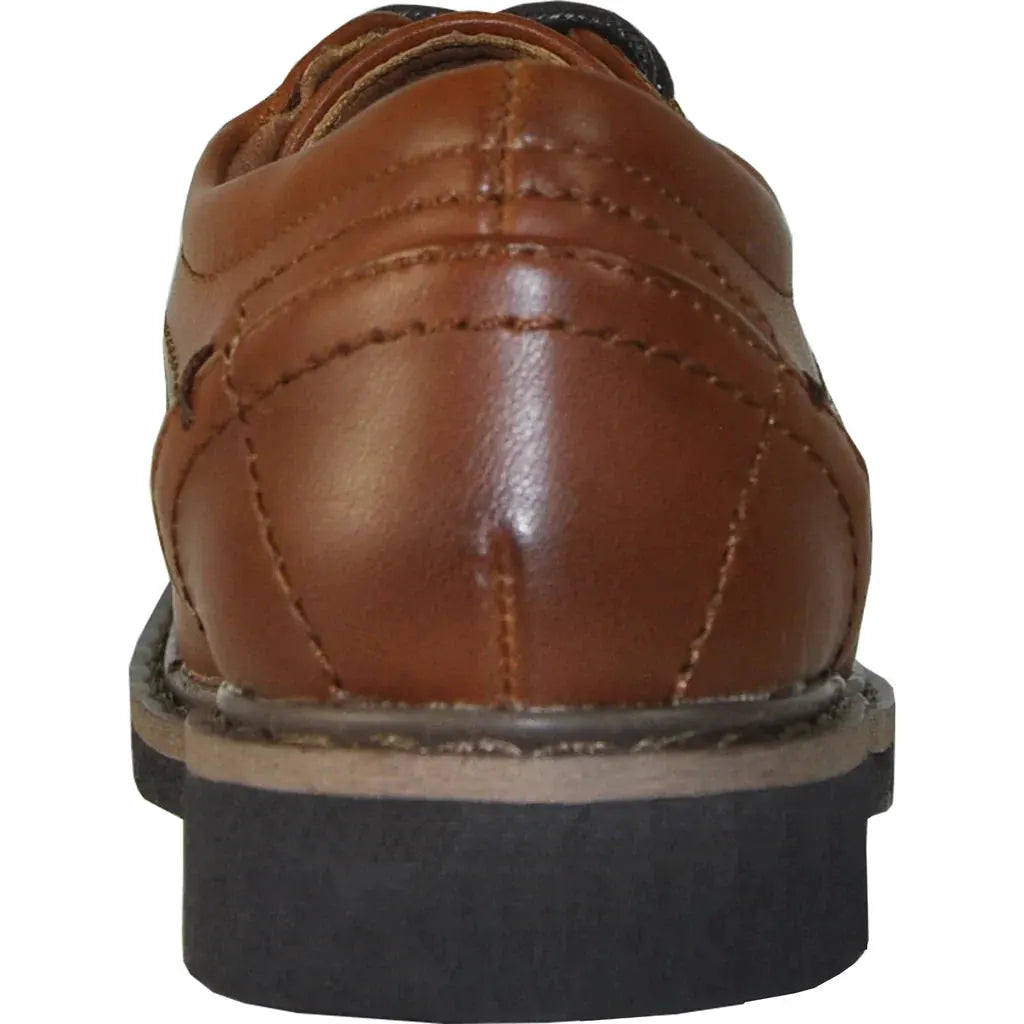VANGELO Boy VALLO-1PKID Dress Shoe Formal Tuxedo for Prom & Wedding Brown Matte by Tux-USA