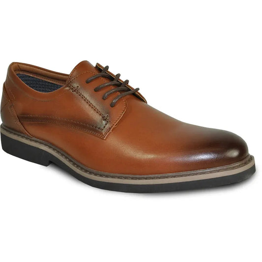 "Vallo-1P" Brown Matte Vangelo Tuxedo Shoes by Tux-USA