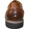 VANGELO Men Dress Shoe VALLO-1 Oxford Formal Tuxedo for Prom and Wedding Brown Matte - Wide Width Available - Ortholite Insole by Tux-USA