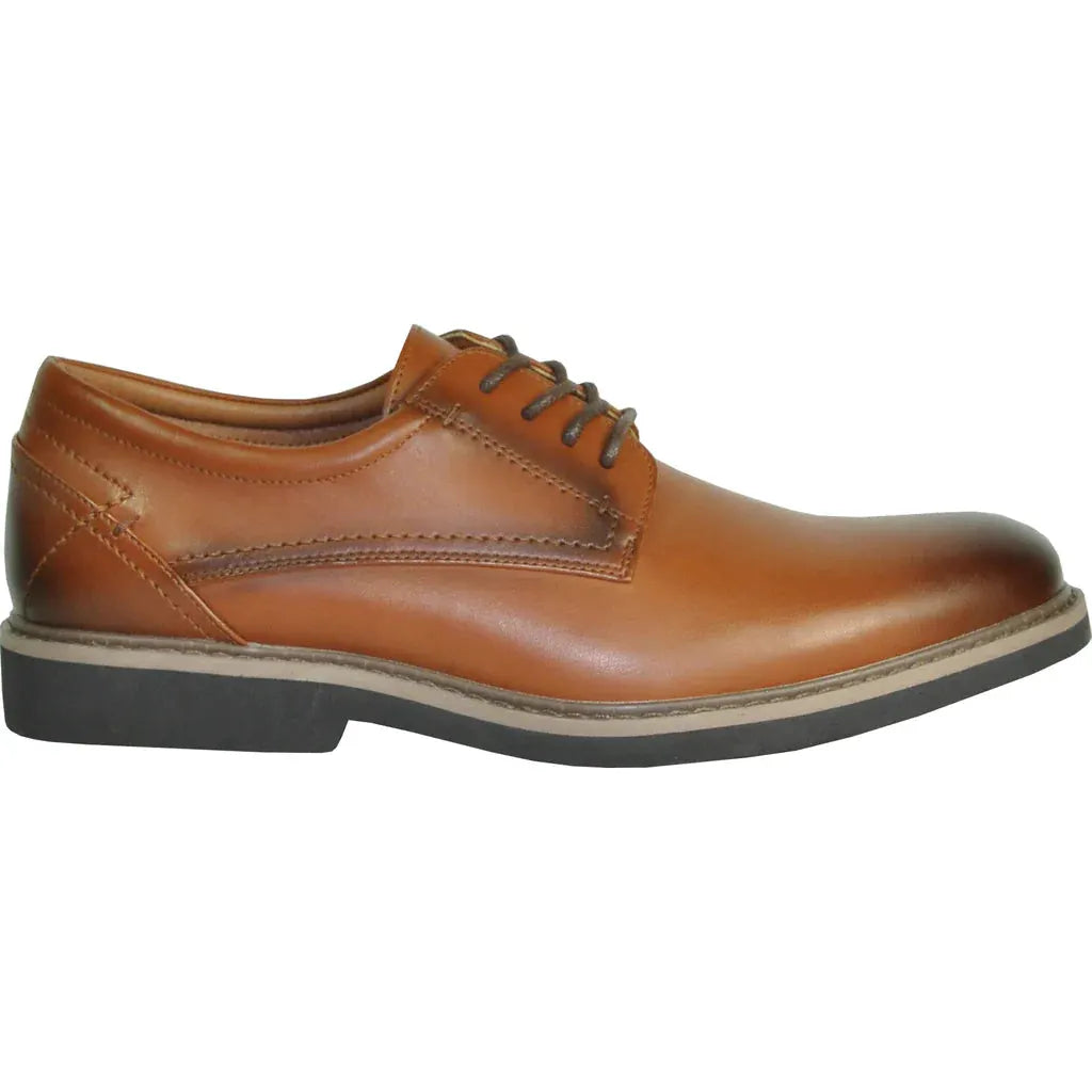 "Vallo-1P" Brown Matte Vangelo Tuxedo Shoes by Tux-USA