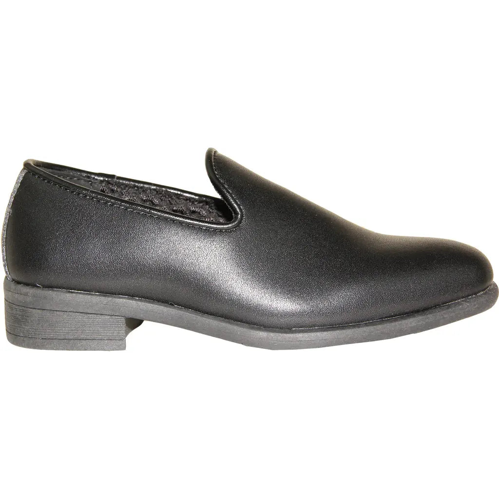VANGELO Boy VALLO-3KID Dress Shoe Formal Tuxedo for Prom & Wedding Black Matte by Tux-USA