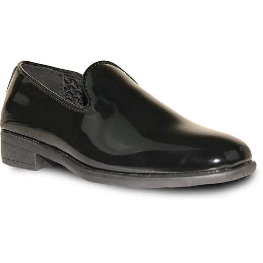 VANGELO Boy VALLO-3KID Dress Shoe Formal Tuxedo for Prom & Wedding Black Patent by Tux-USA