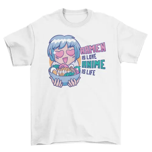 Ramen & anime t-shirt by Turquoise Theseus
