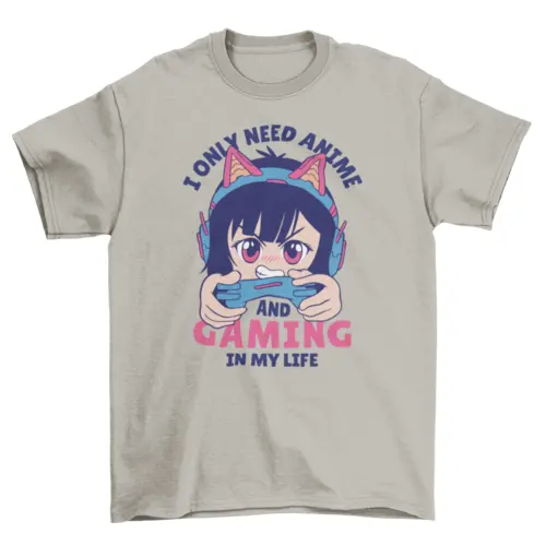 Anime and gaming t-shirt by Turquoise Theseus