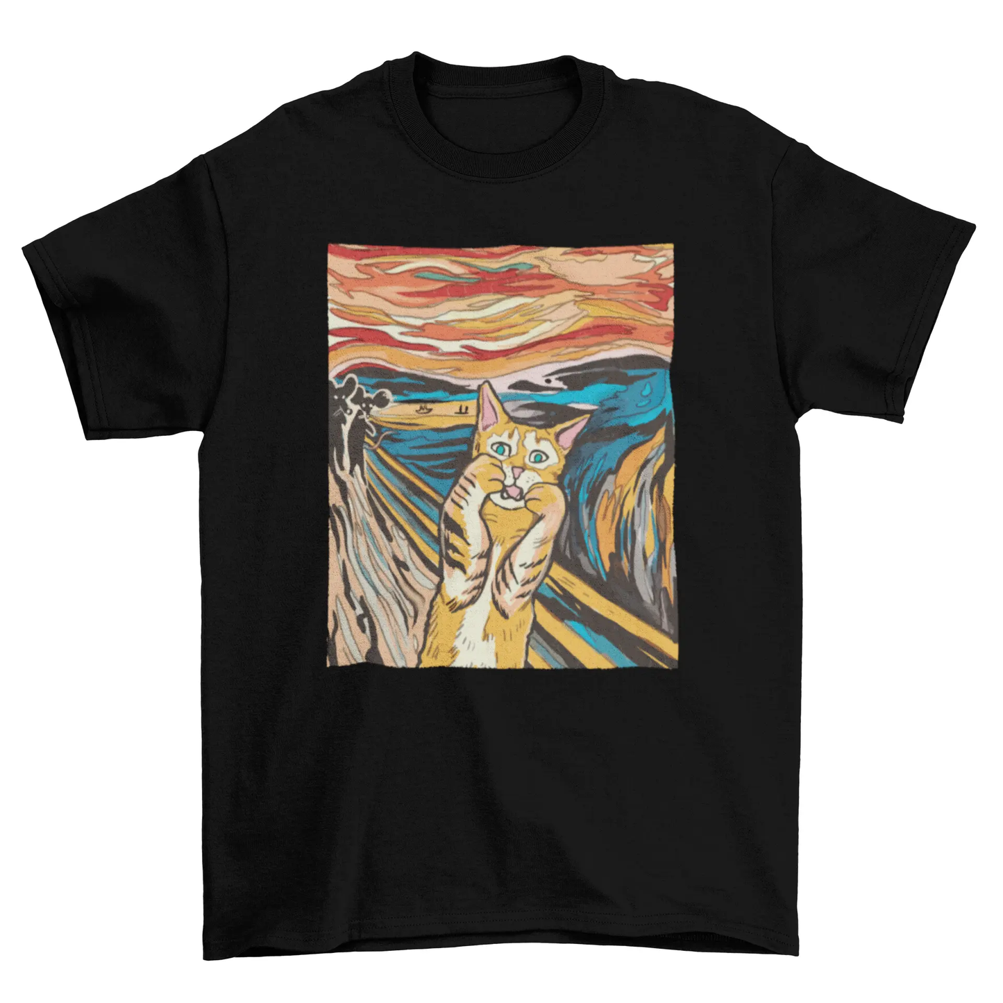 The Scream parody cat t-shirt by Turquoise Theseus