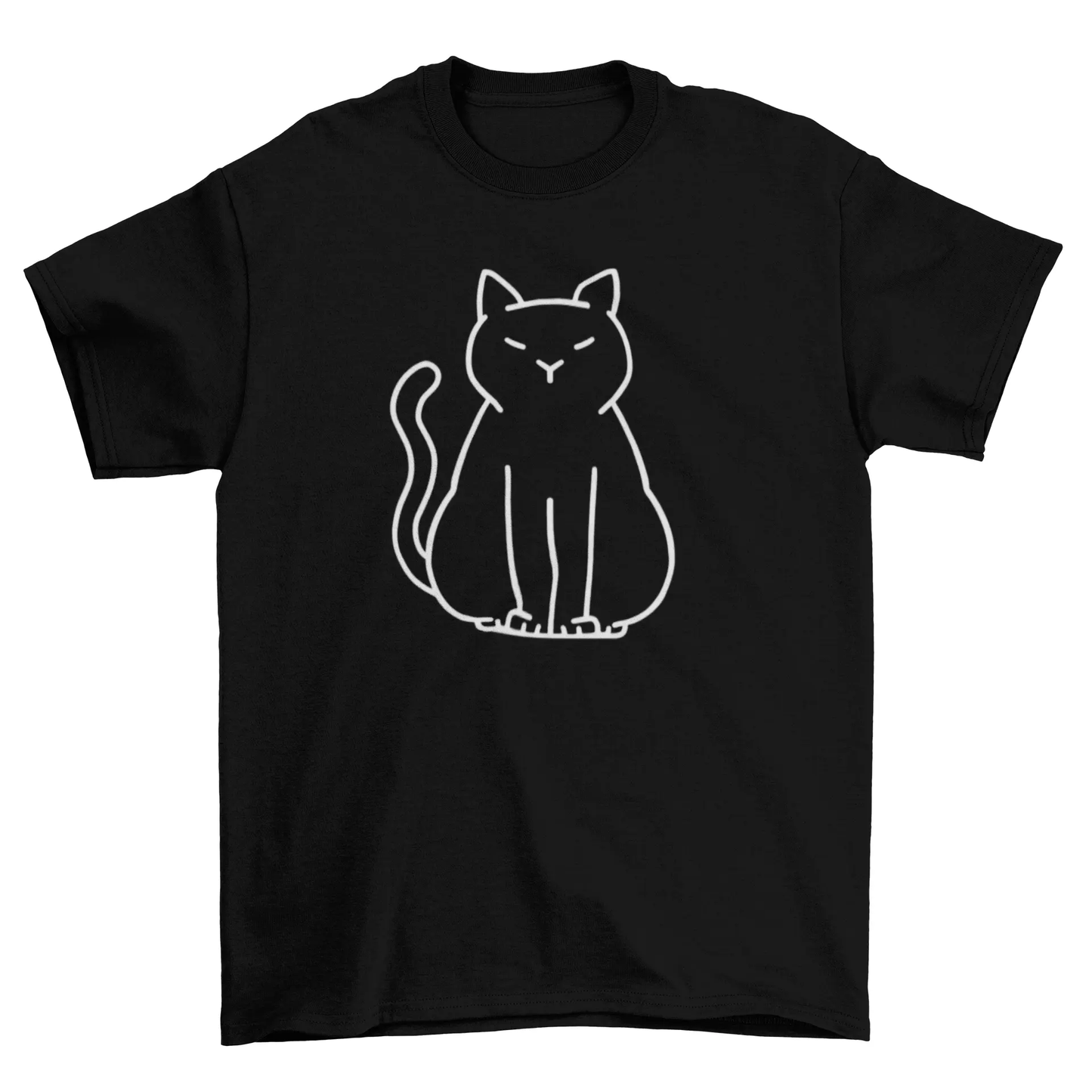 Minimalist cat t-shirt by Turquoise Theseus