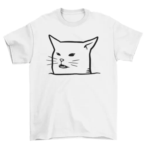 Unimpressed Meh Black Cat T-shirt by Turquoise Theseus