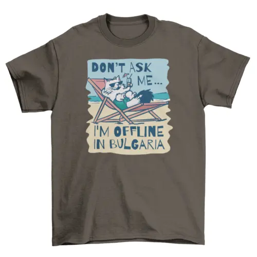 Cat chilling at the beach t-shirt by Turquoise Theseus