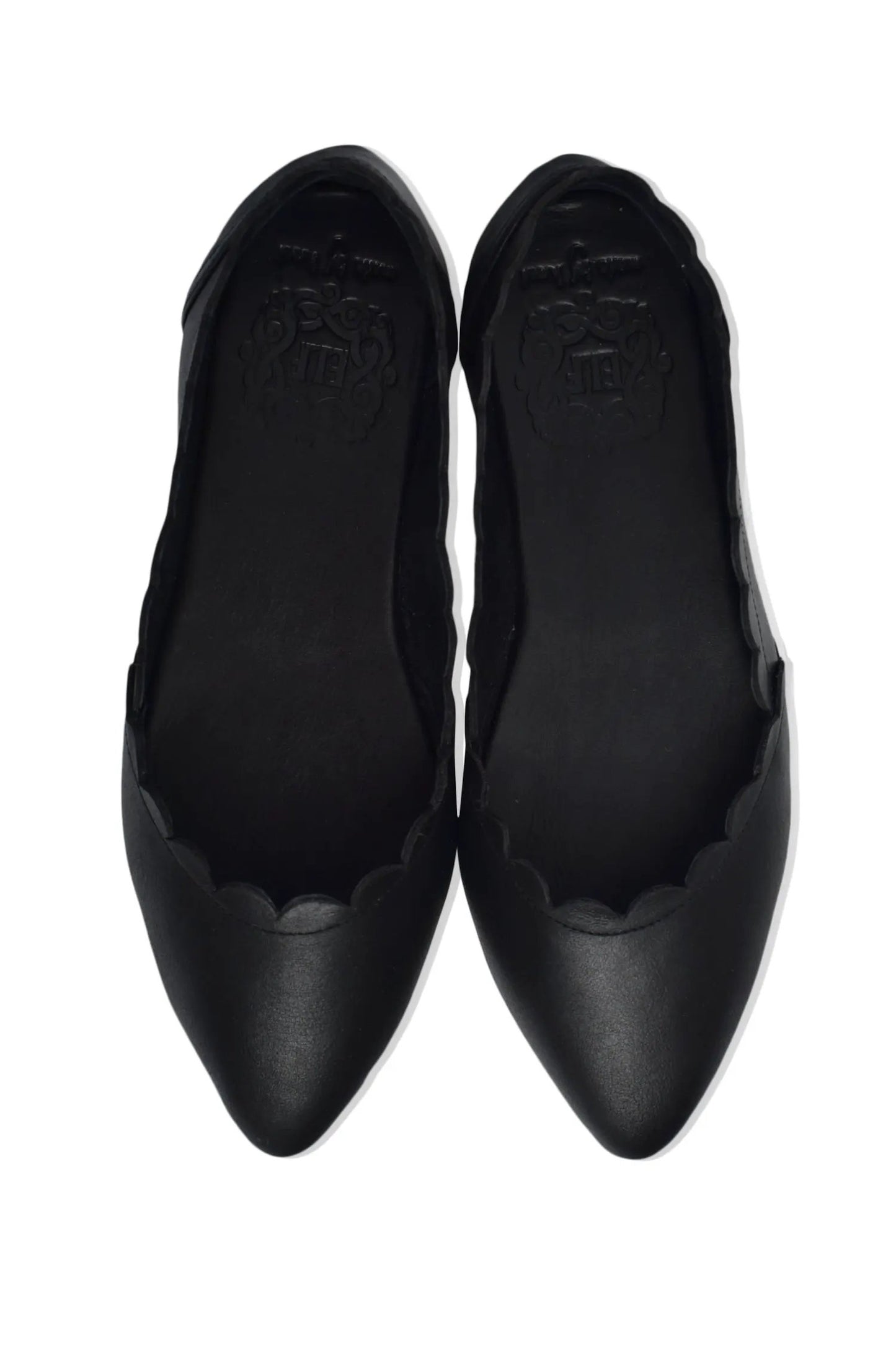 Valentina Scalloped Pointed Toe Flats by ELF