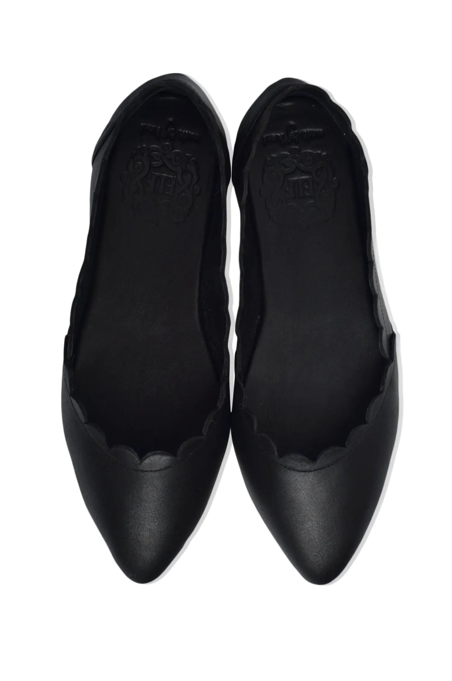 Valentina Scalloped Pointed Toe Flats by ELF