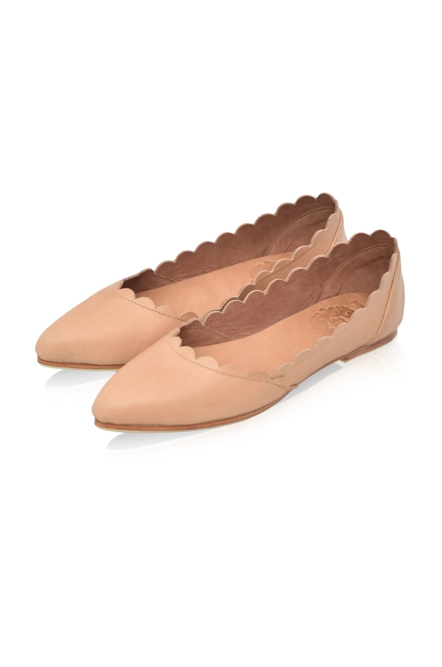 Valentina Scalloped Pointed Toe Flats by ELF