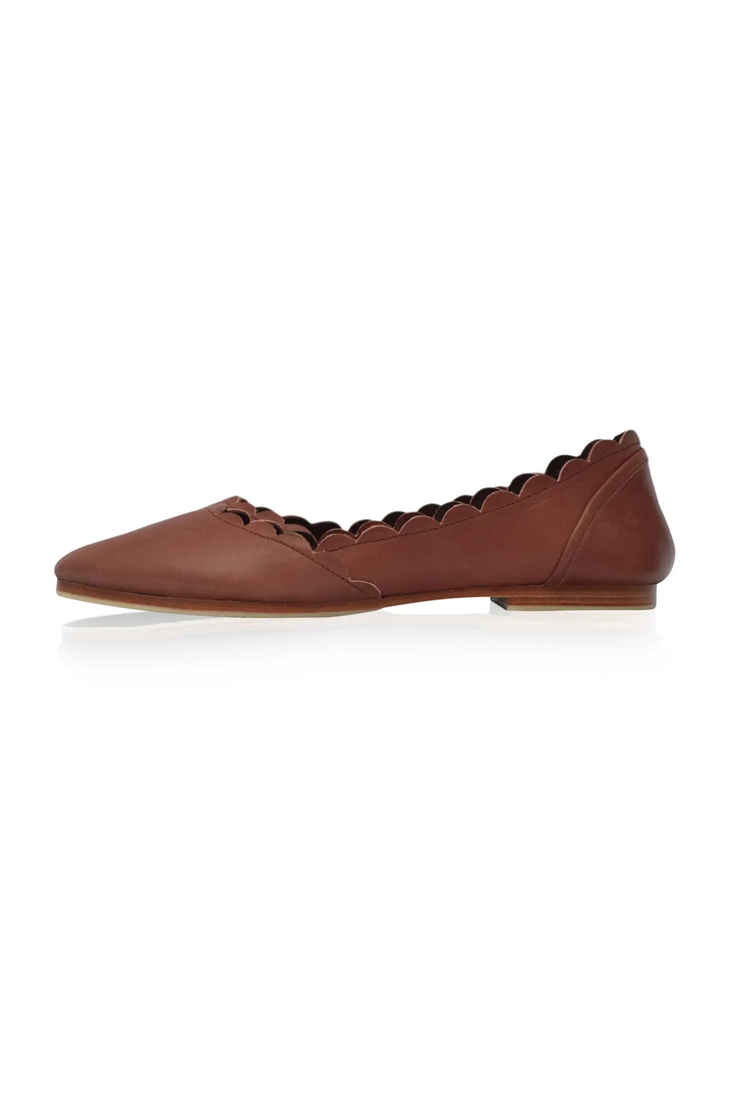 Valentina Scalloped Pointed Toe Flats by ELF