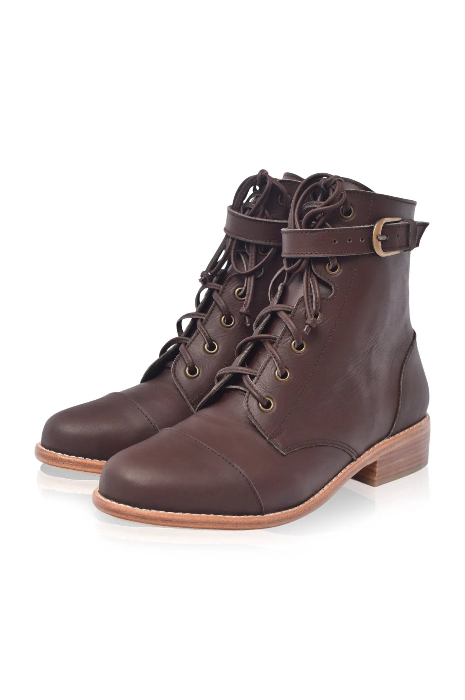 Valley Dream Lace Up Leather Boots by ELF