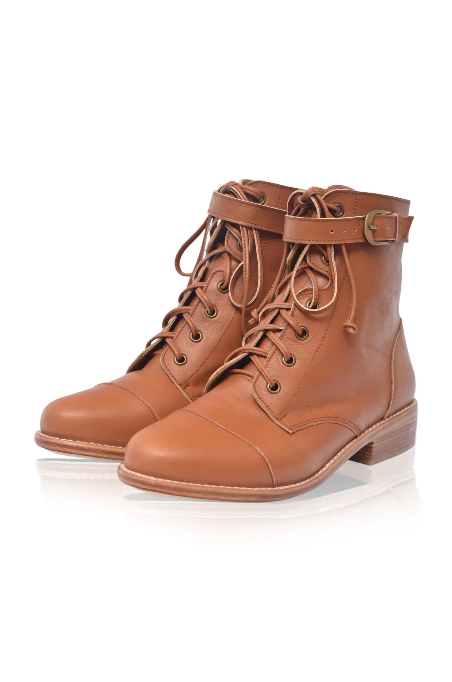 Valley Dream Lace Up Leather Boots by ELF
