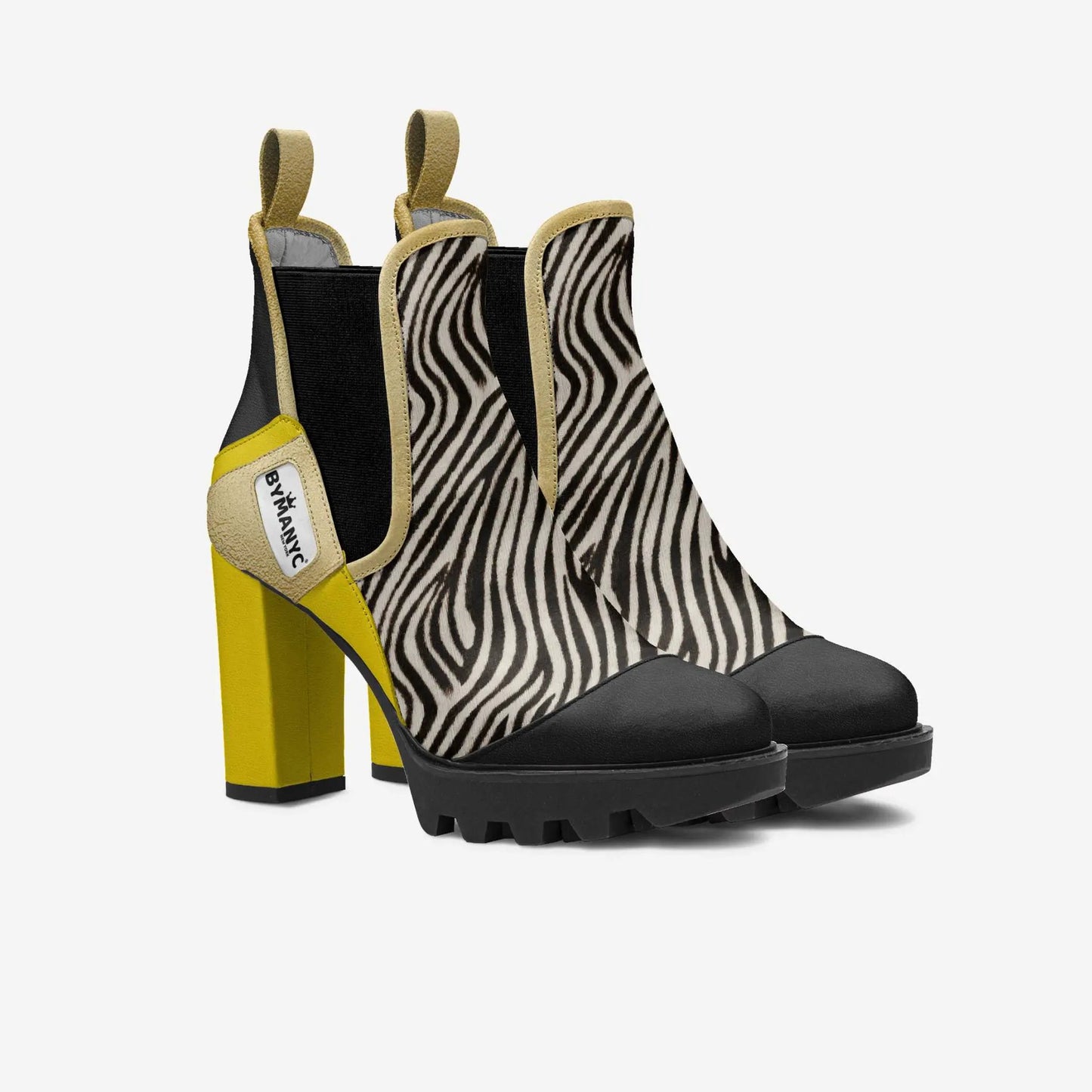Vegan Elastic Designer Boot BYMANYC ® New York Urban Black by BYMANYC ® New York