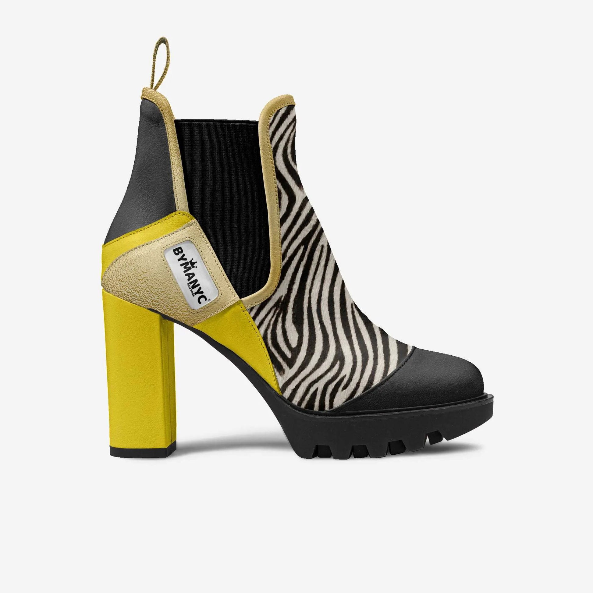 Vegan Elastic Designer Boot BYMANYC ® New York Urban Black by BYMANYC ® New York
