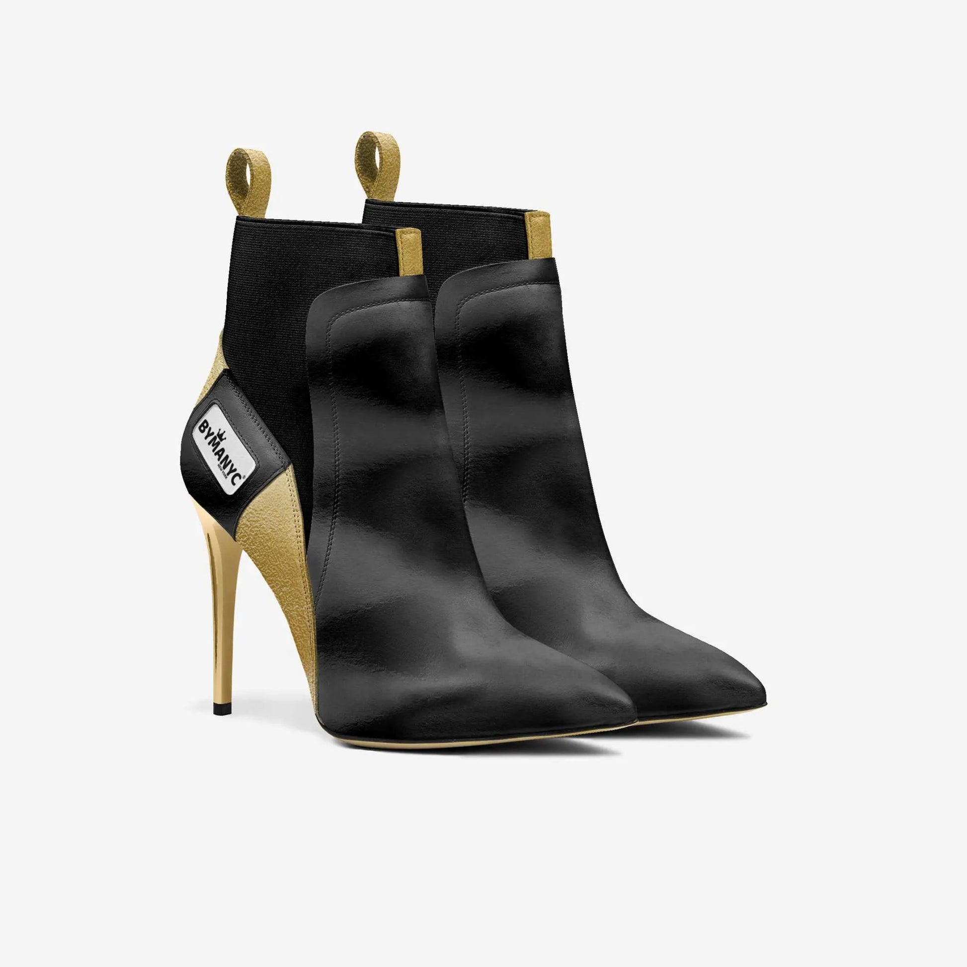 Vegan Heeled Shoe Women BYMANYC ® New York Tribeca Gold Flame by BYMANYC ® New York