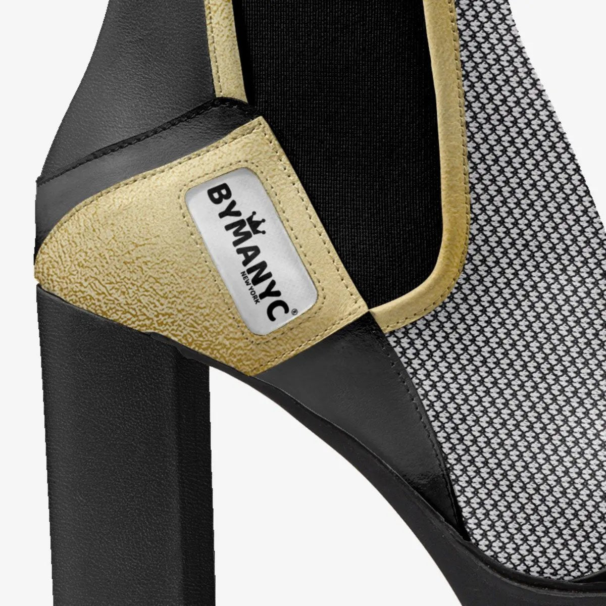 Ankle Boot Vegan Street Luxe Soho Edge Handcrafted BYMANYC New York Black by BYMANYC ® New York