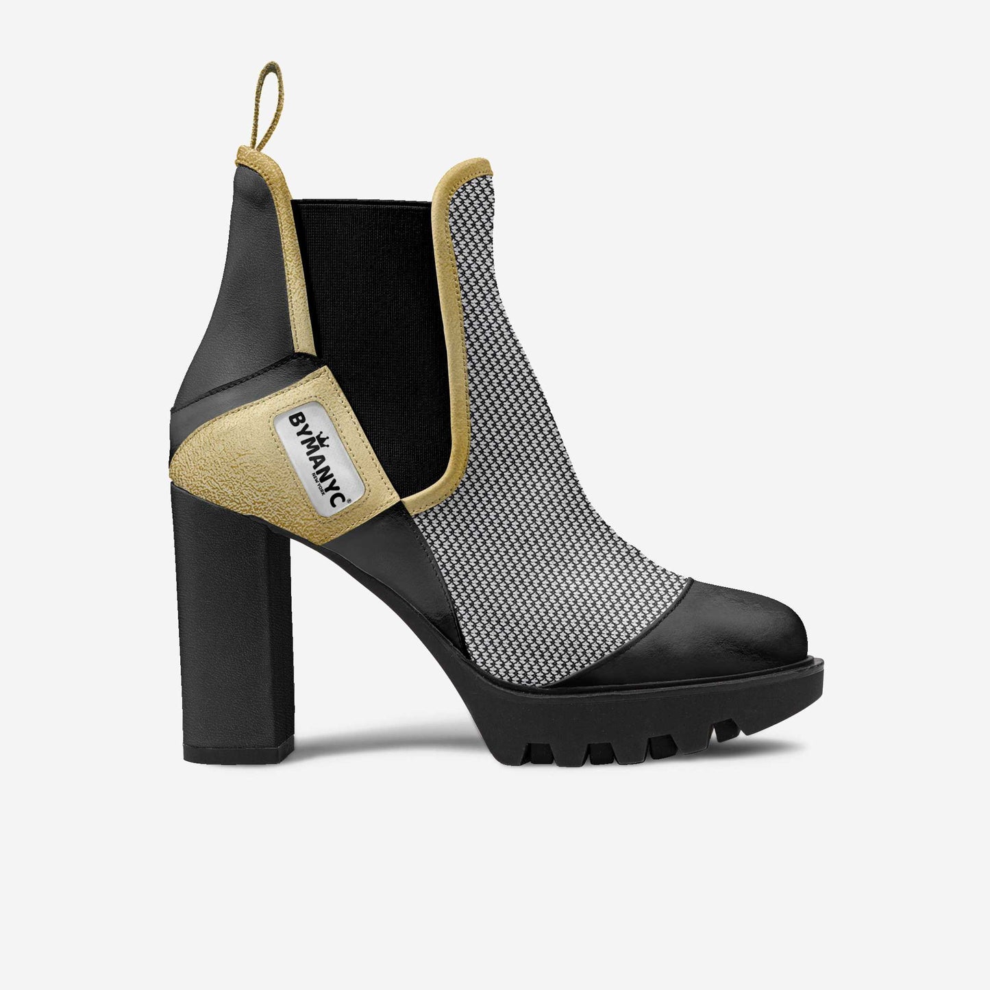 Ankle Boot Vegan Street Luxe Soho Edge Handcrafted BYMANYC New York Black by BYMANYC ® New York