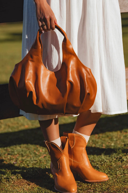 Velara Small Slouchy Leather Tote by ELF