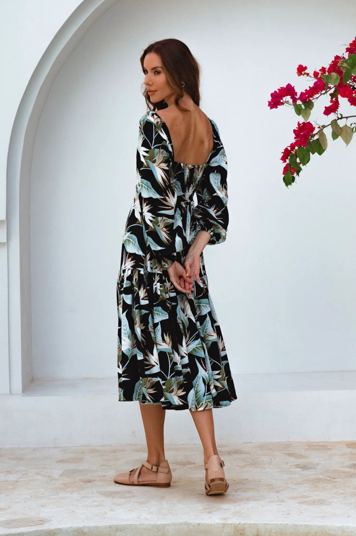 Verona Long Sleeve Midi Dress by ELF