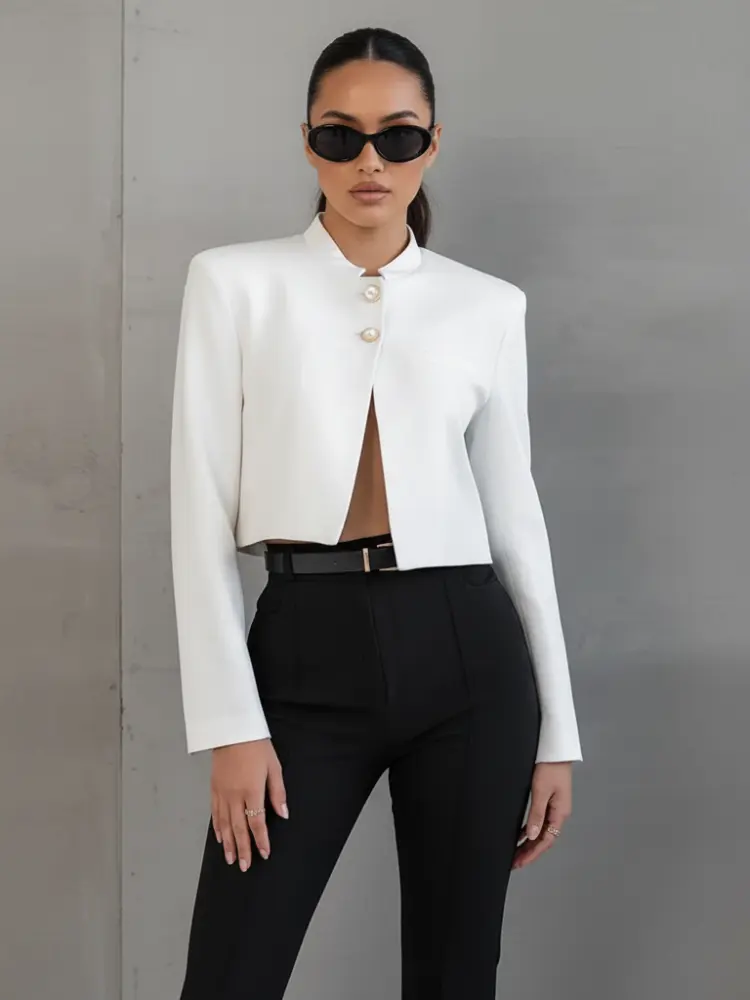 Versatile Stand Collar Blazer, Manhattan | BYMANYC ® New York by BYMANYC ® New York