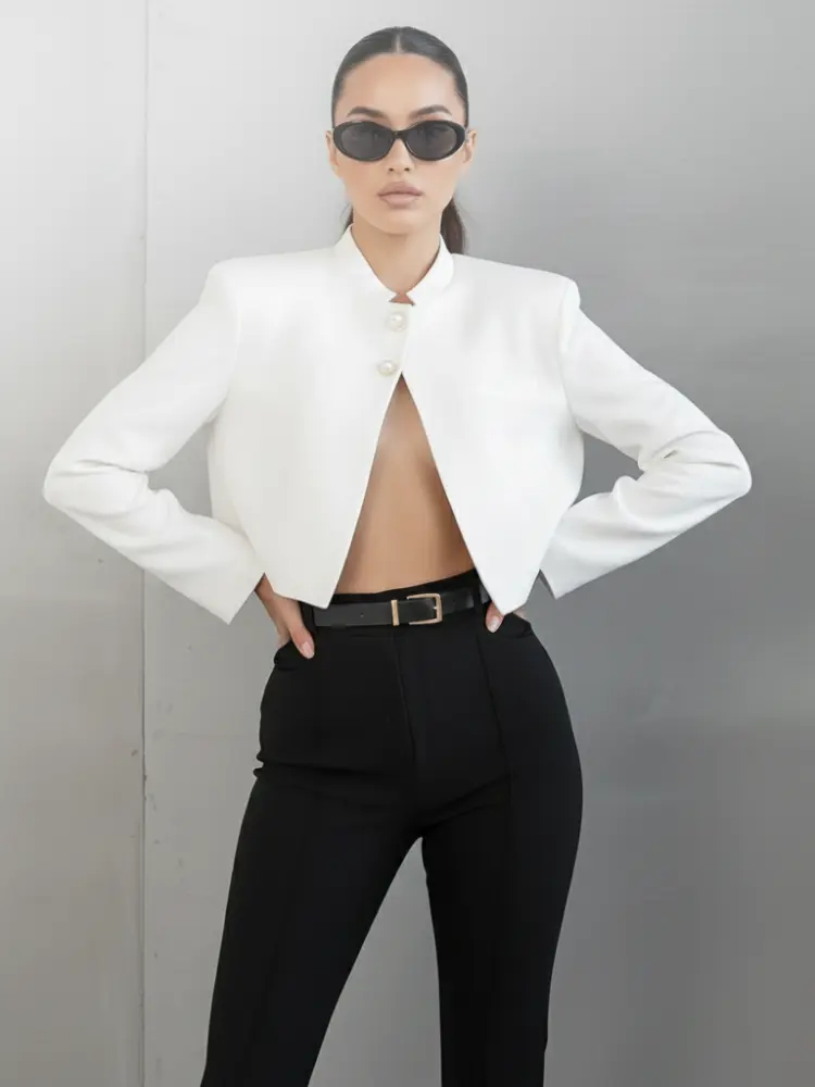 Versatile Stand Collar Blazer, Manhattan | BYMANYC ® New York by BYMANYC ® New York