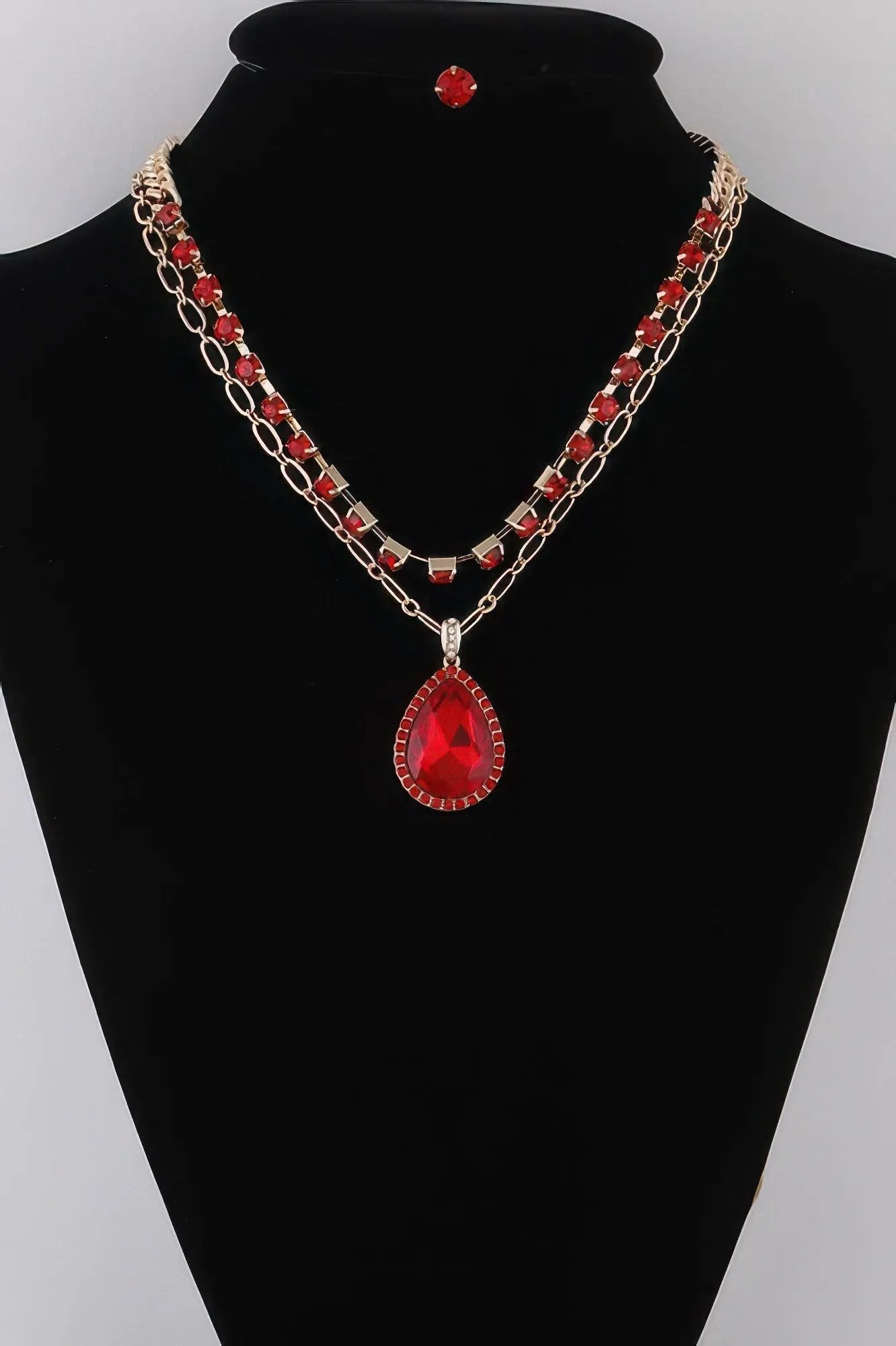 Women's Jeweled Teardrop Pendant Necklace BYMANYC ® New York CONTEMPORARY VIBRANT MODERN JEWELRY - New Collection by BYMANYC New York