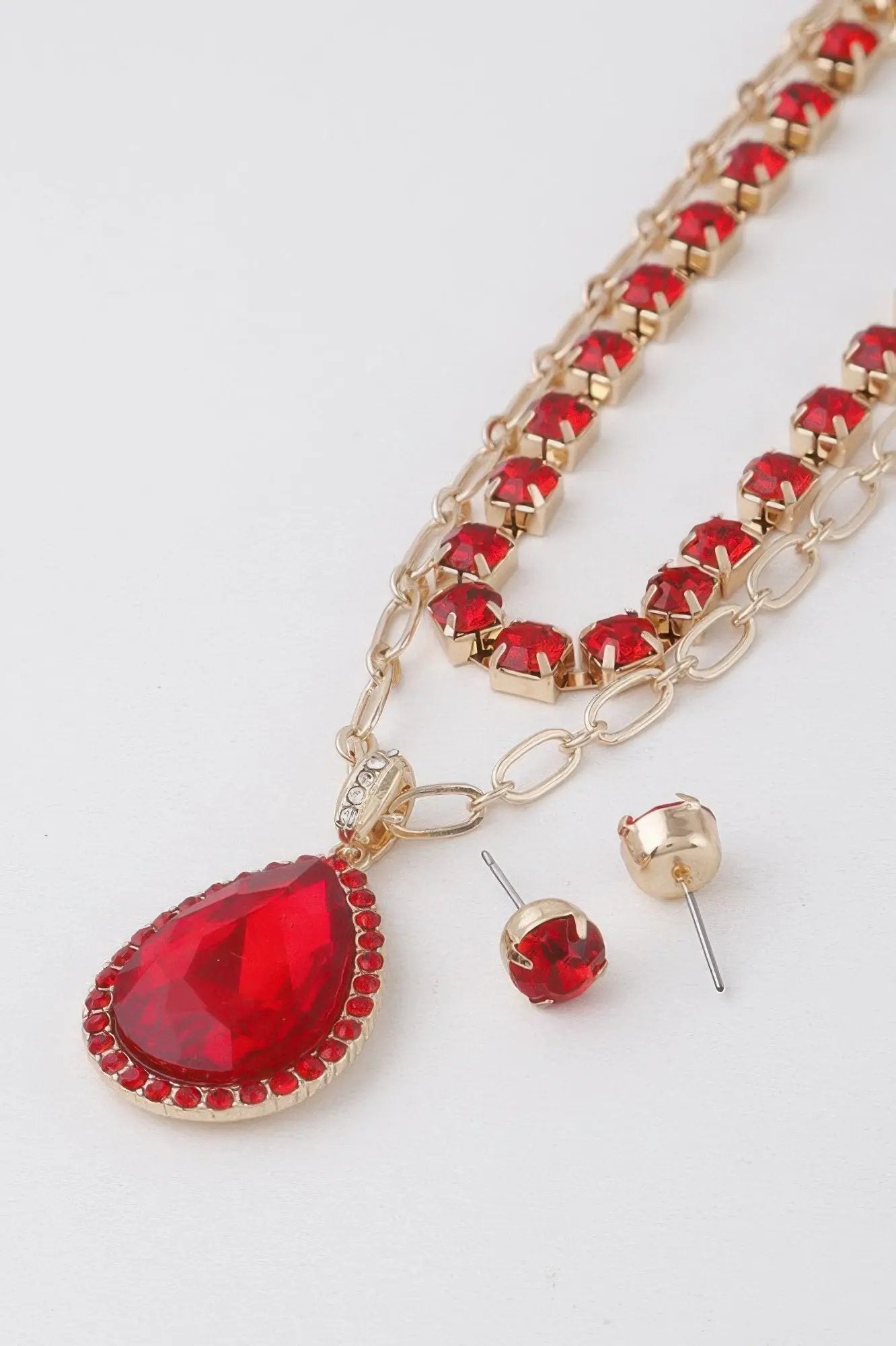Women's Jeweled Teardrop Pendant Necklace BYMANYC ® New York CONTEMPORARY VIBRANT MODERN JEWELRY - New Collection by BYMANYC New York