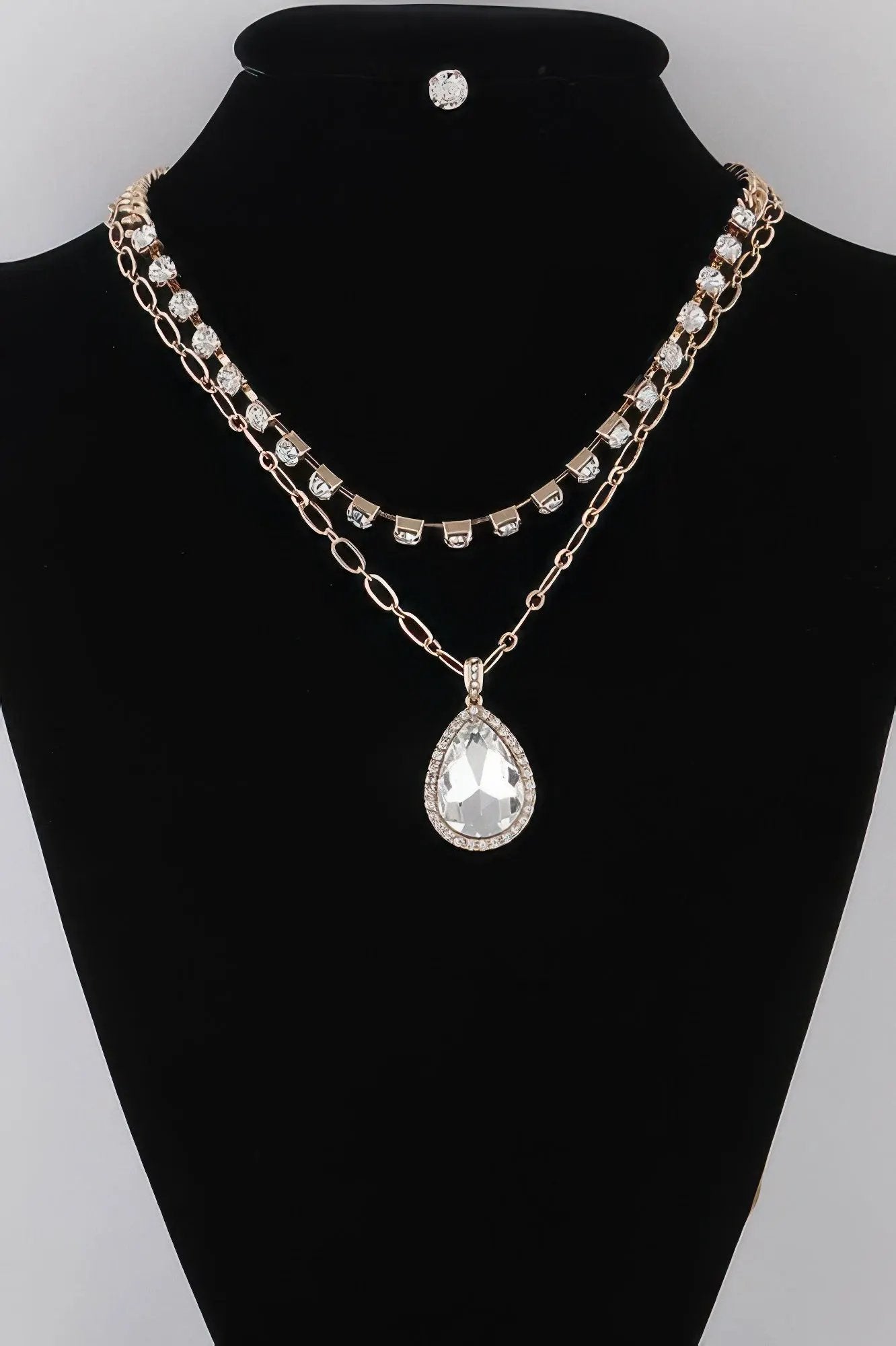 Women's Jeweled Teardrop Pendant Necklace BYMANYC ® New York CONTEMPORARY VIBRANT MODERN JEWELRY - New Collection by BYMANYC New York