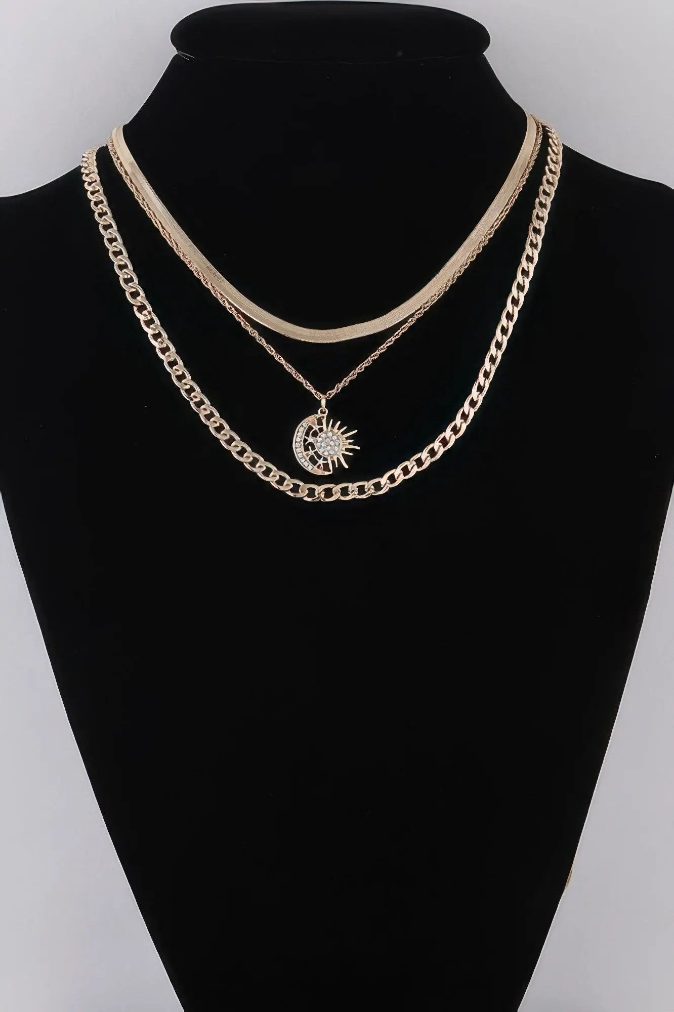 Women's Celestial Sun & Moon Chain Necklace BYMANYC ® New York CONTEMPORARY VIBRANT MODERN JEWELRY - New Collection by BYMANYC New York