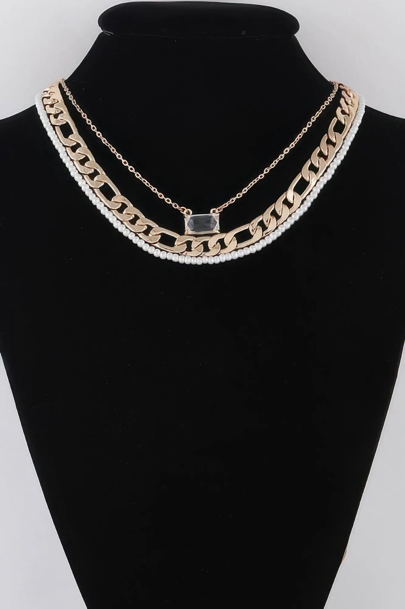 Women's Multi Crystal N Pearl Necklace BYMANYC ® New York CONTEMPORARY VIBRANT MODERN FASHION - New Collection by BYMANYC New York