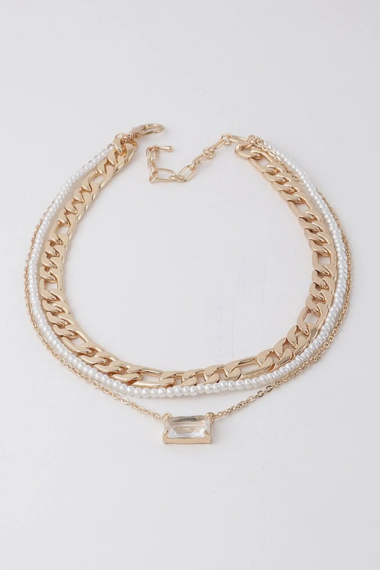 Women's Multi Crystal N Pearl Necklace BYMANYC ® New York CONTEMPORARY VIBRANT MODERN FASHION - New Collection by BYMANYC New York