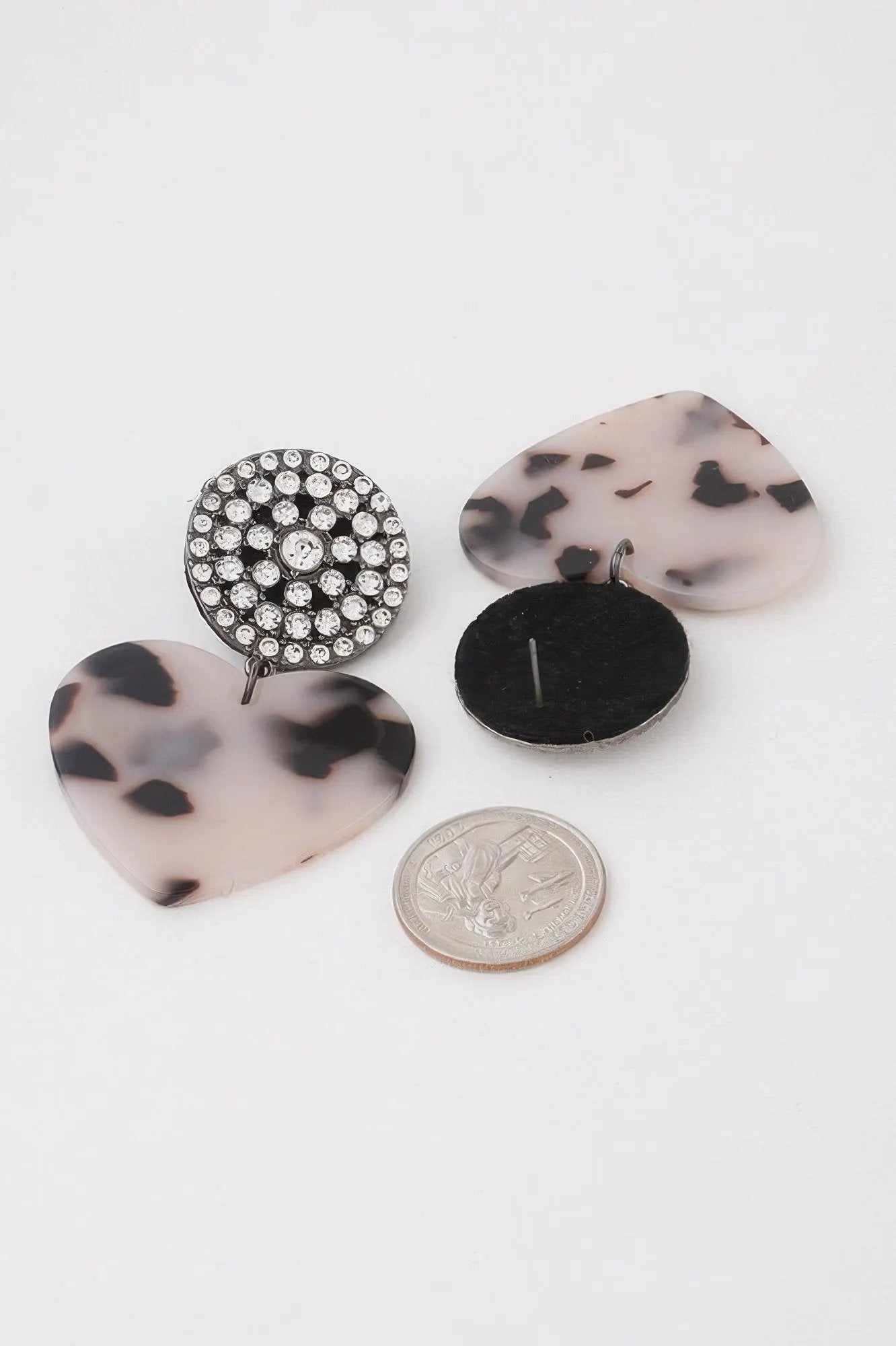 Women's Marbled Heart Drop Earrings BYMANYC ® New York CONTEMPORARY VIBRANT MODERN FASHION - New Collection by BYMANYC New York