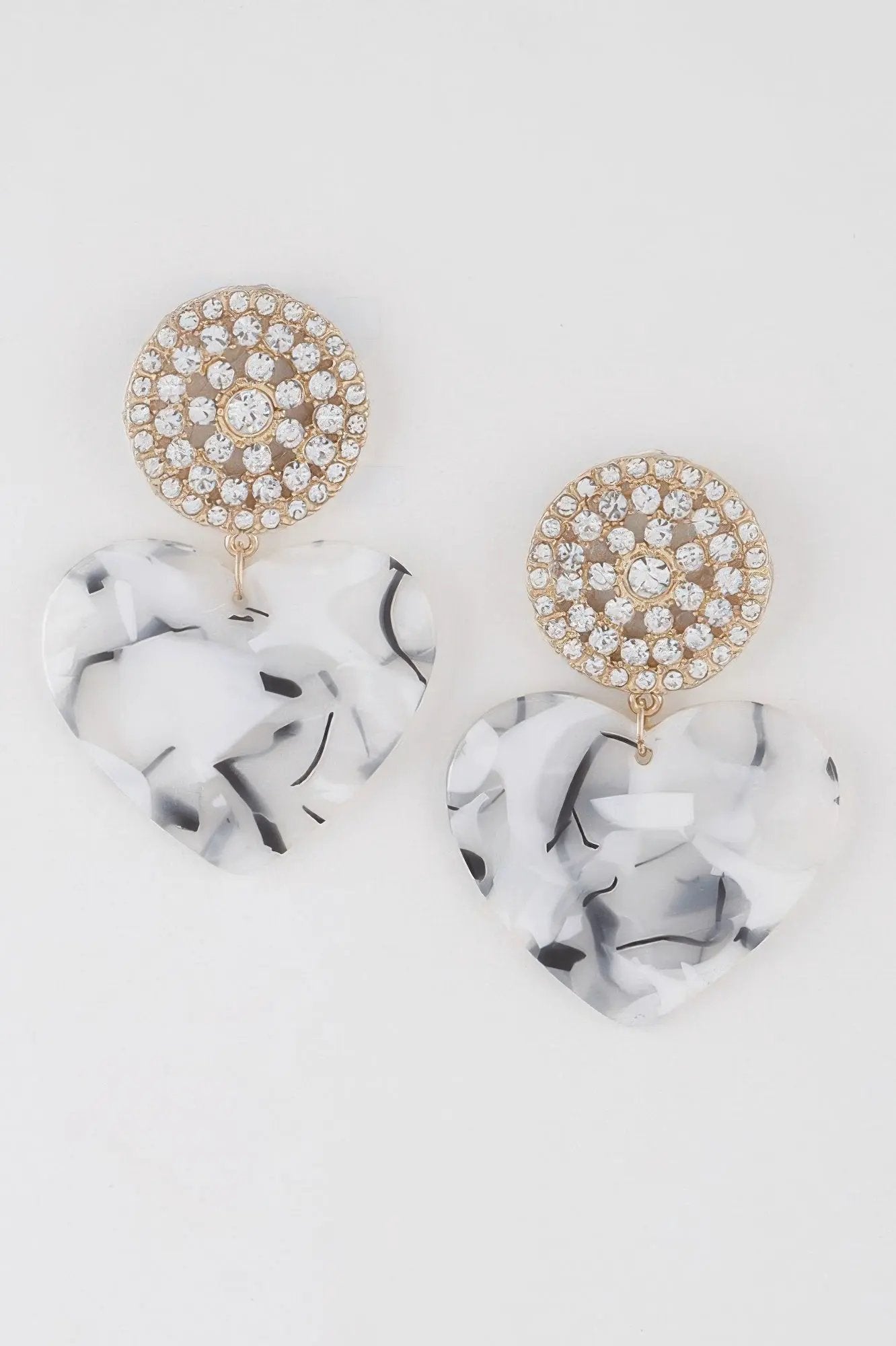 Women's Marbled Heart Drop Earrings BYMANYC ® New York CONTEMPORARY VIBRANT MODERN FASHION - New Collection by BYMANYC New York