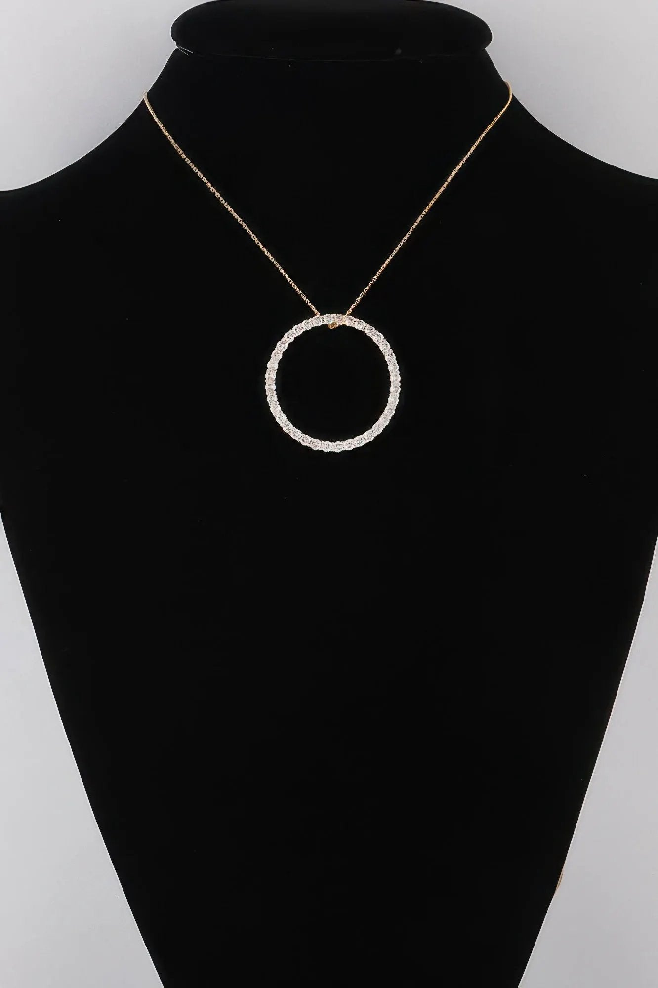 Women's Jewel Lined Circle Pendant Necklace BYMANYC ® New York CONTEMPORARY VIBRANT MODERN FASHION - New Collection by BYMANYC New York