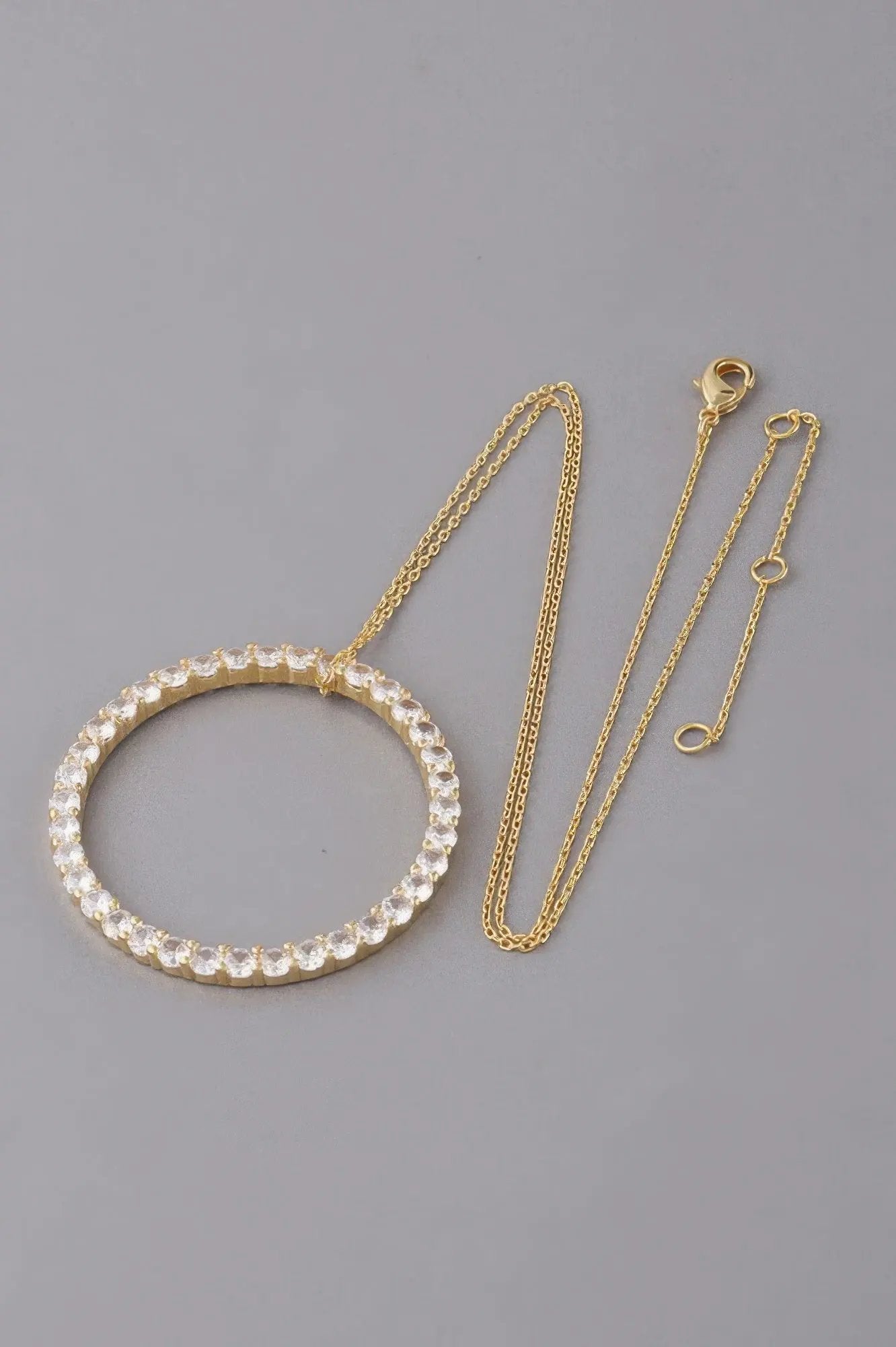 Women's Jewel Lined Circle Pendant Necklace BYMANYC ® New York CONTEMPORARY VIBRANT MODERN FASHION - New Collection by BYMANYC New York