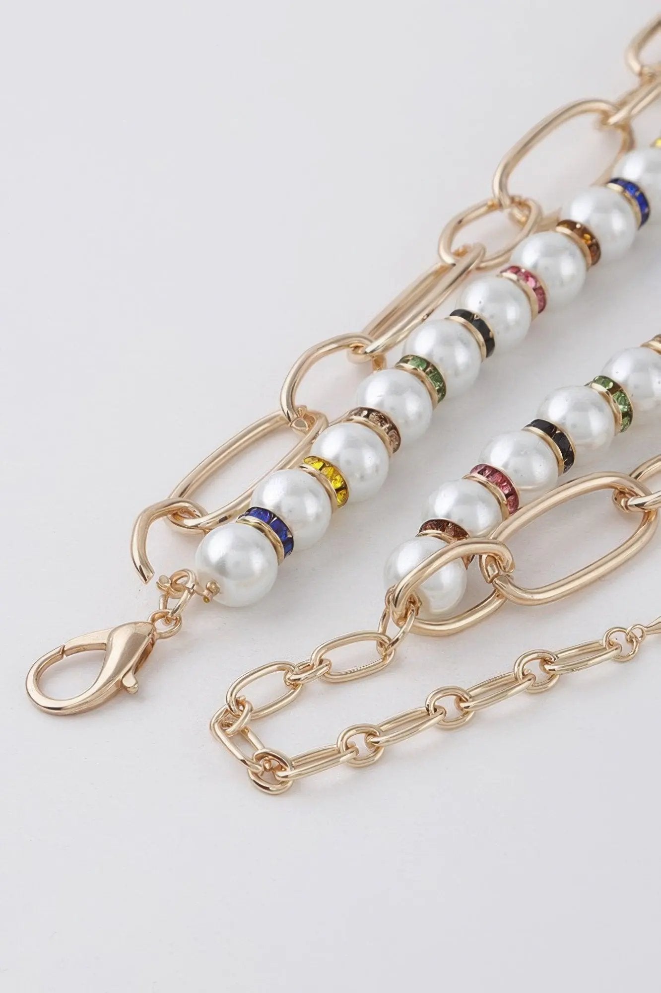 Women's Double Layered Pearl N Chain Necklace BYMANYC ® New York CONTEMPORARY VIBRANT MODERN FASHION - New Collection by BYMANYC New York