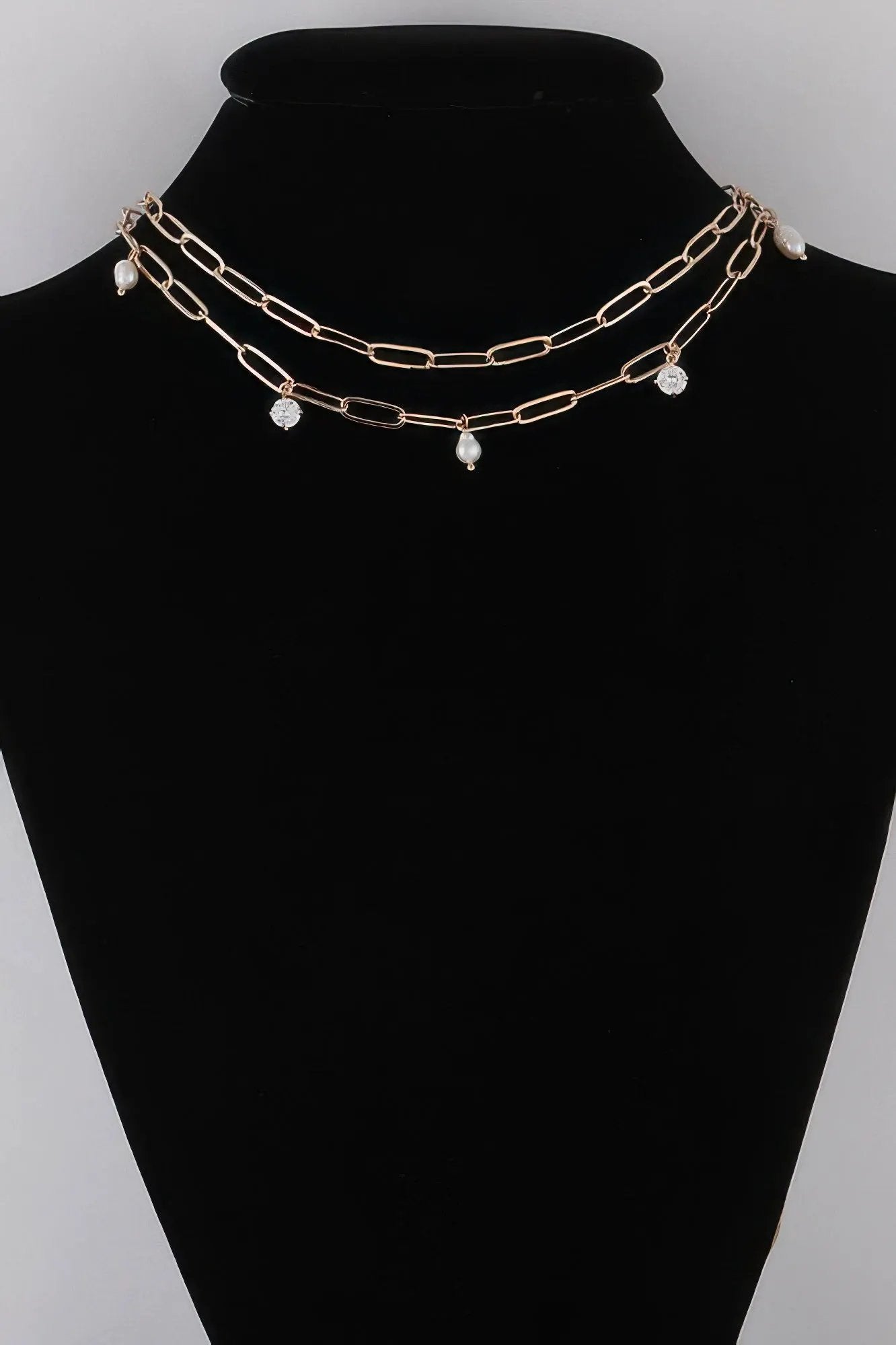 Women's Rhinestone N Bead Chain Necklace BYMANYC ® New York CONTEMPORARY VIBRANT MODERN FASHION - New Collection by BYMANYC New York