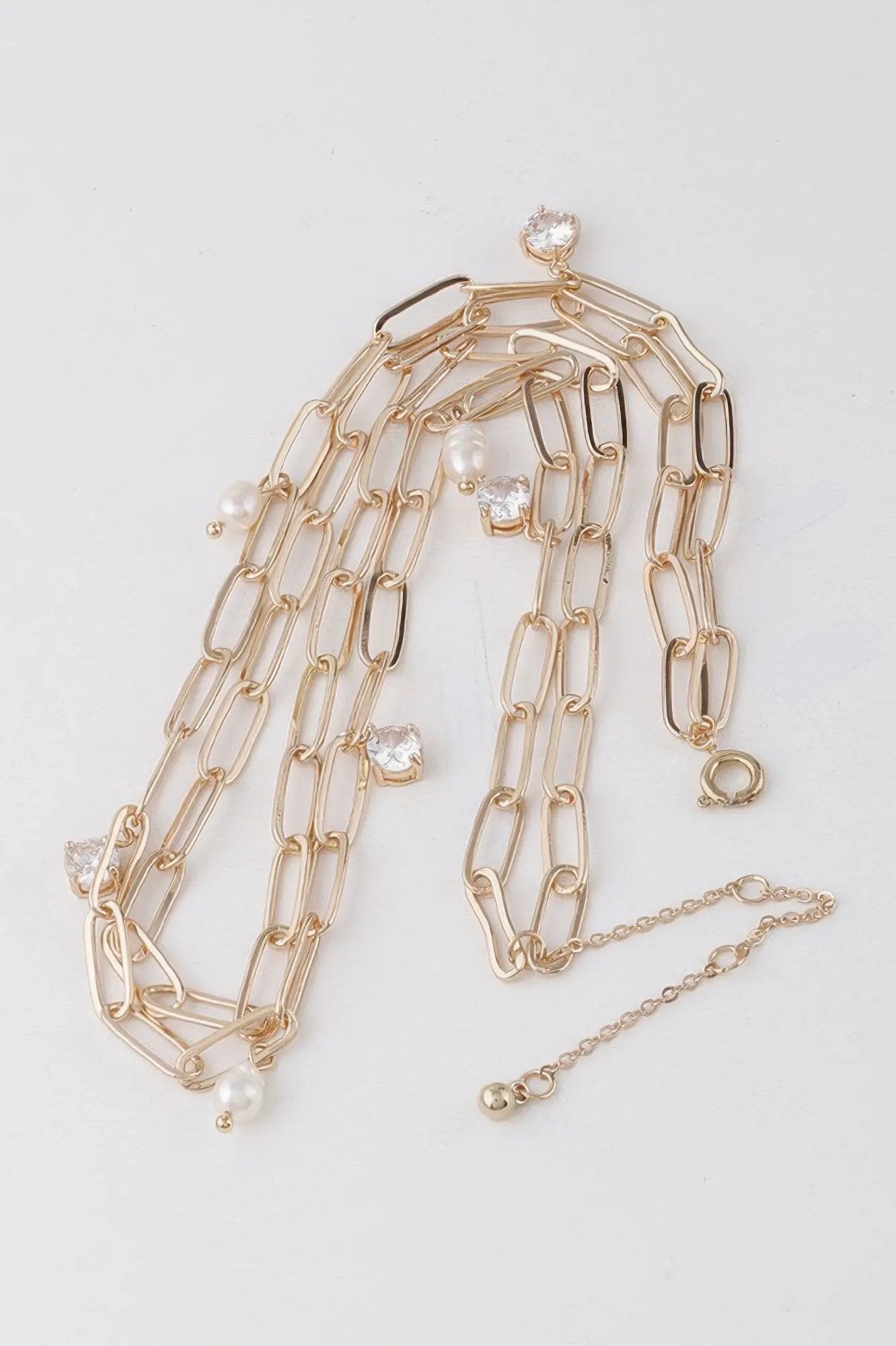 Women's Rhinestone N Bead Chain Necklace BYMANYC ® New York CONTEMPORARY VIBRANT MODERN FASHION - New Collection by BYMANYC New York