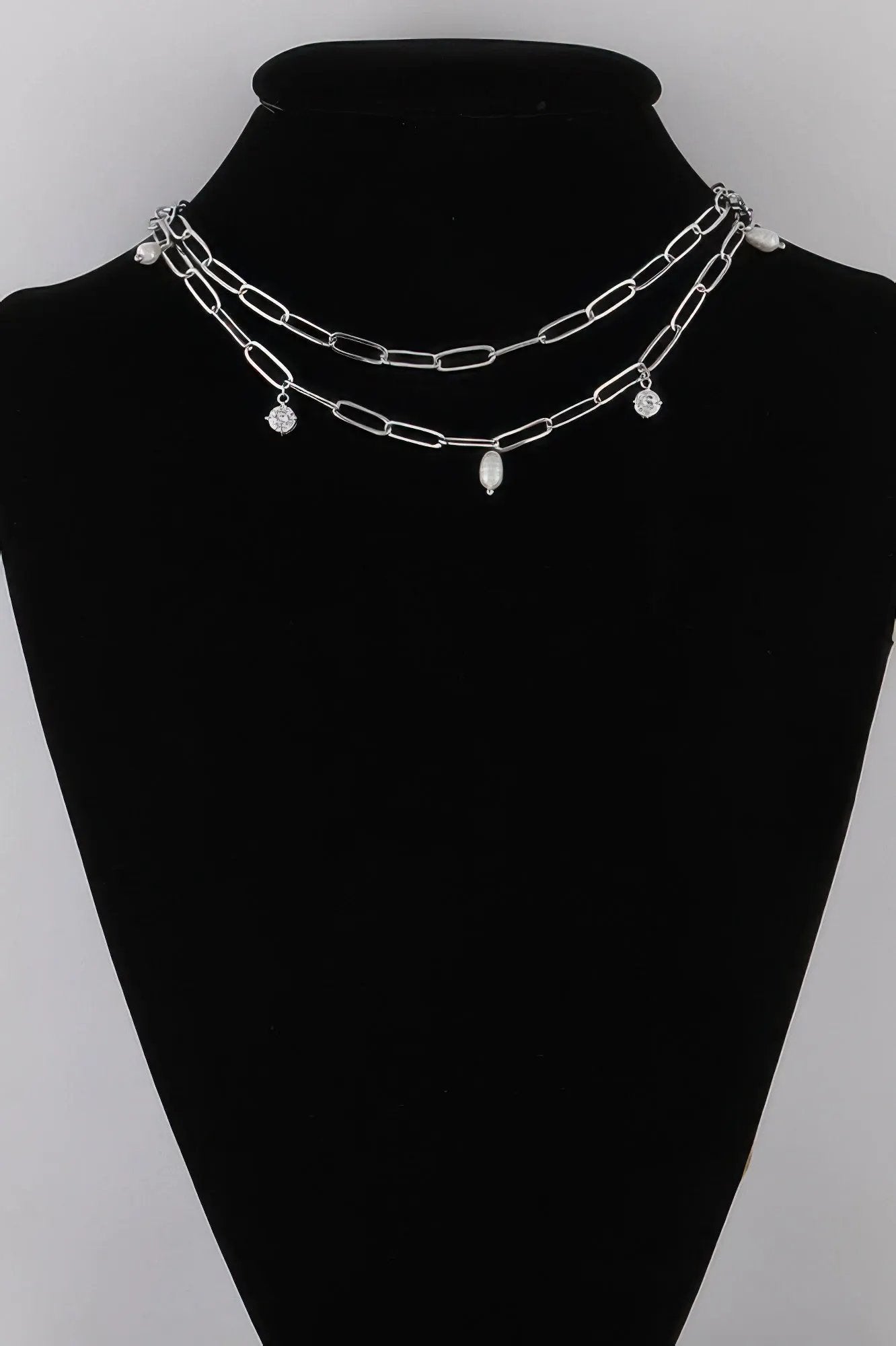 Women's Rhinestone N Bead Chain Necklace BYMANYC ® New York CONTEMPORARY VIBRANT MODERN FASHION - New Collection by BYMANYC New York