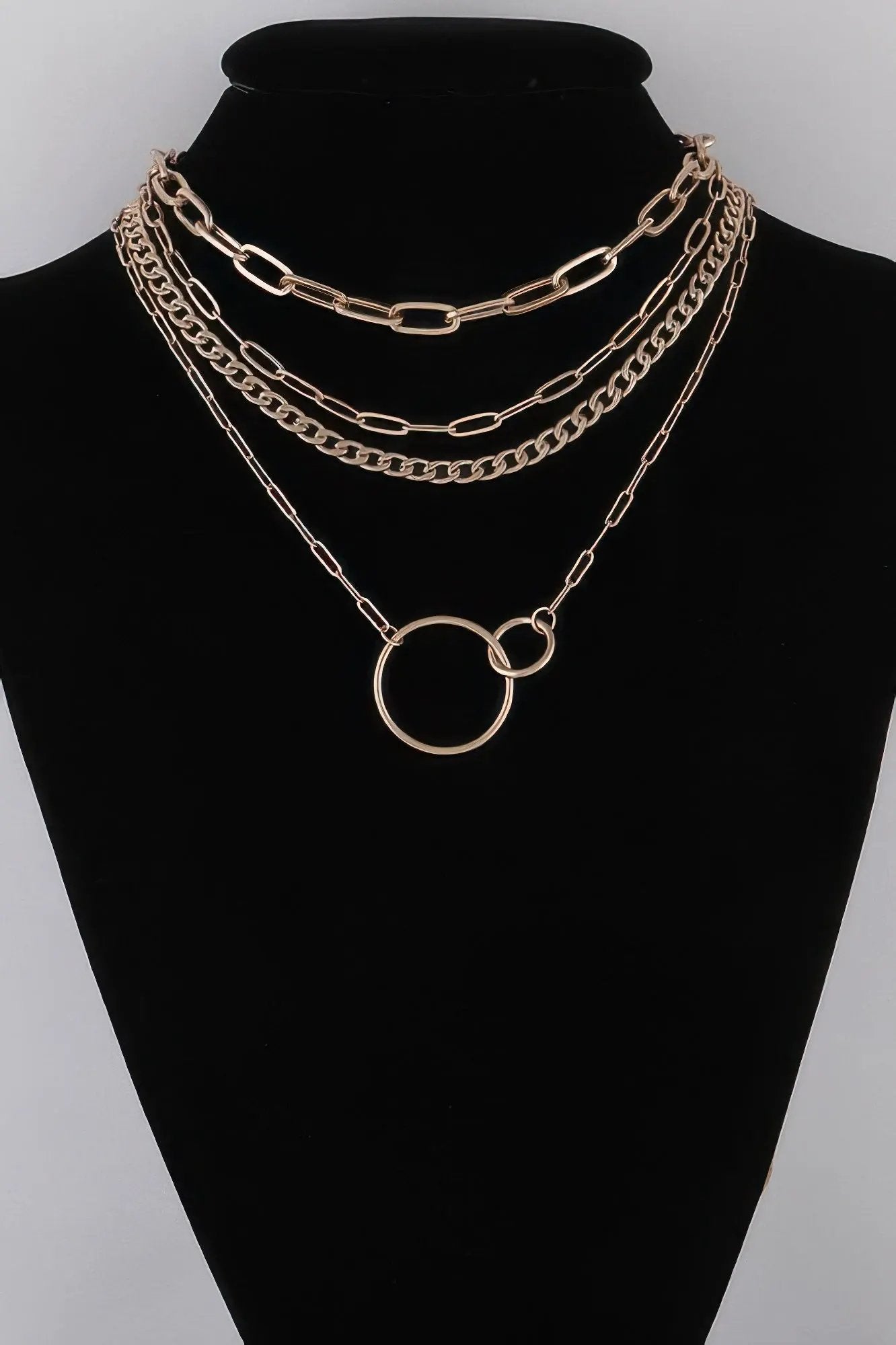 Women's Multi Linked Circles Chain Necklace BYMANYC ® New York CONTEMPORARY VIBRANT MODERN FASHION - New Collection by BYMANYC New York