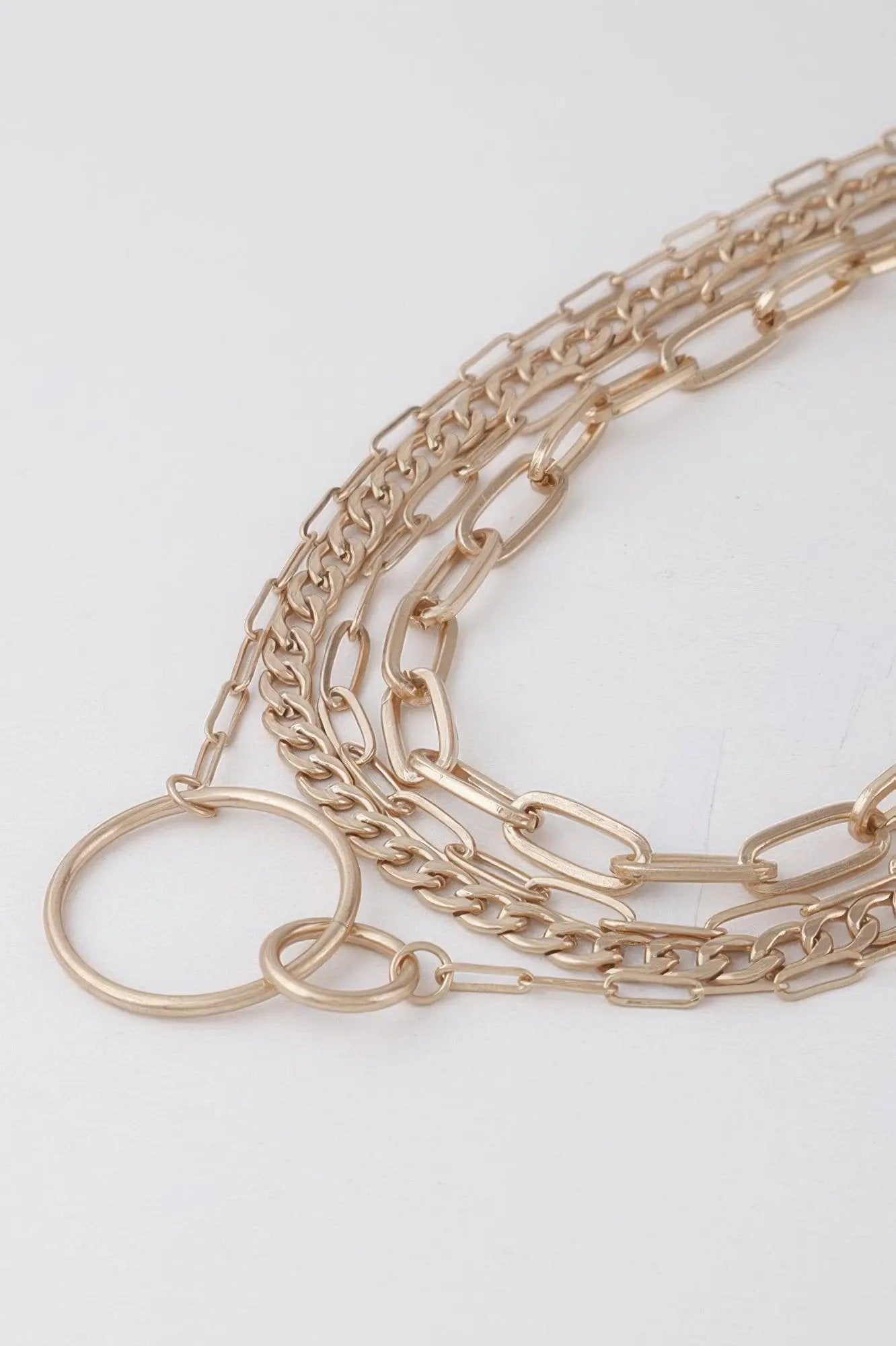 Women's Multi Linked Circles Chain Necklace BYMANYC ® New York CONTEMPORARY VIBRANT MODERN FASHION - New Collection by BYMANYC New York
