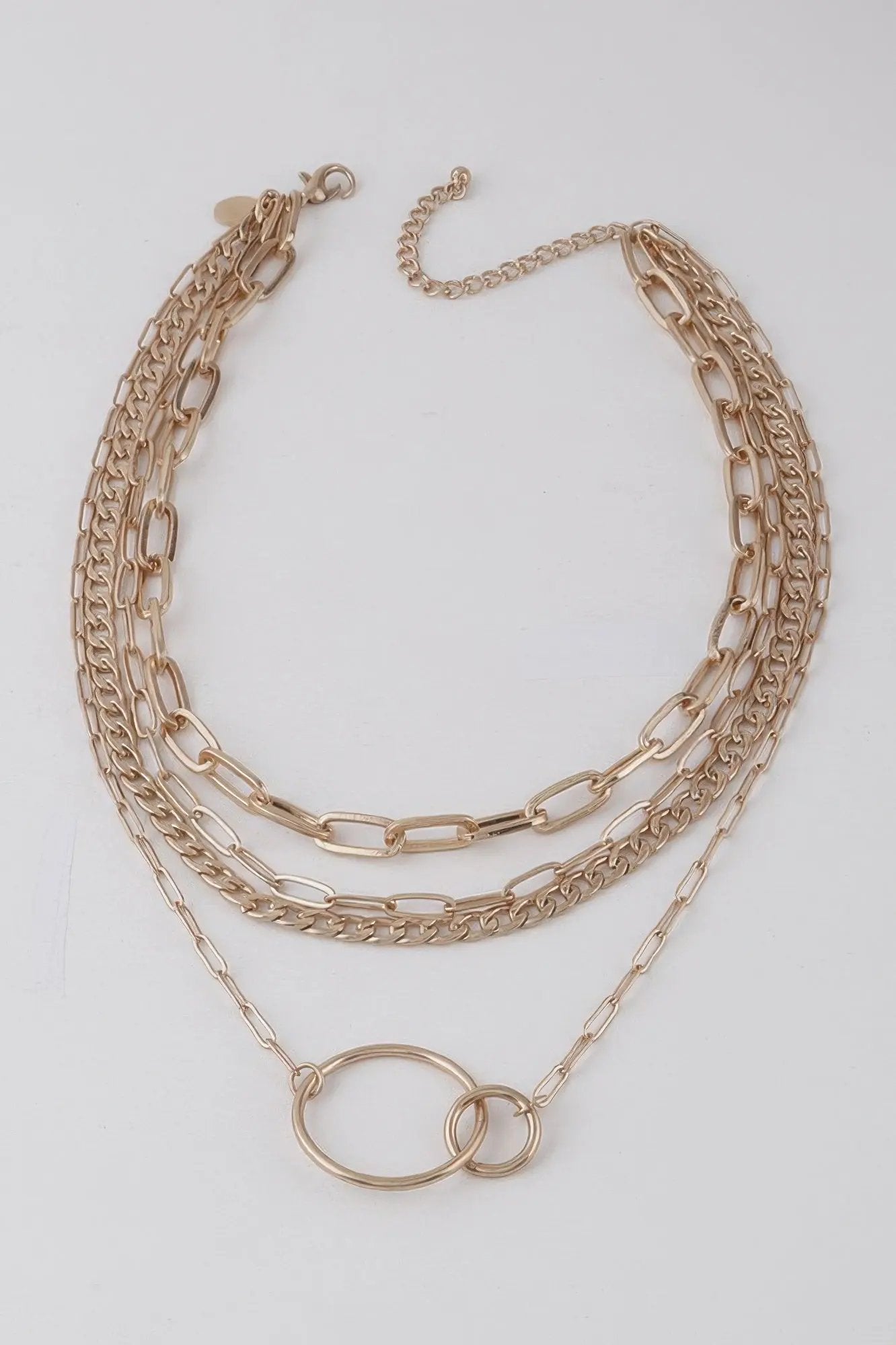 Women's Multi Linked Circles Chain Necklace BYMANYC ® New York CONTEMPORARY VIBRANT MODERN FASHION - New Collection by BYMANYC New York
